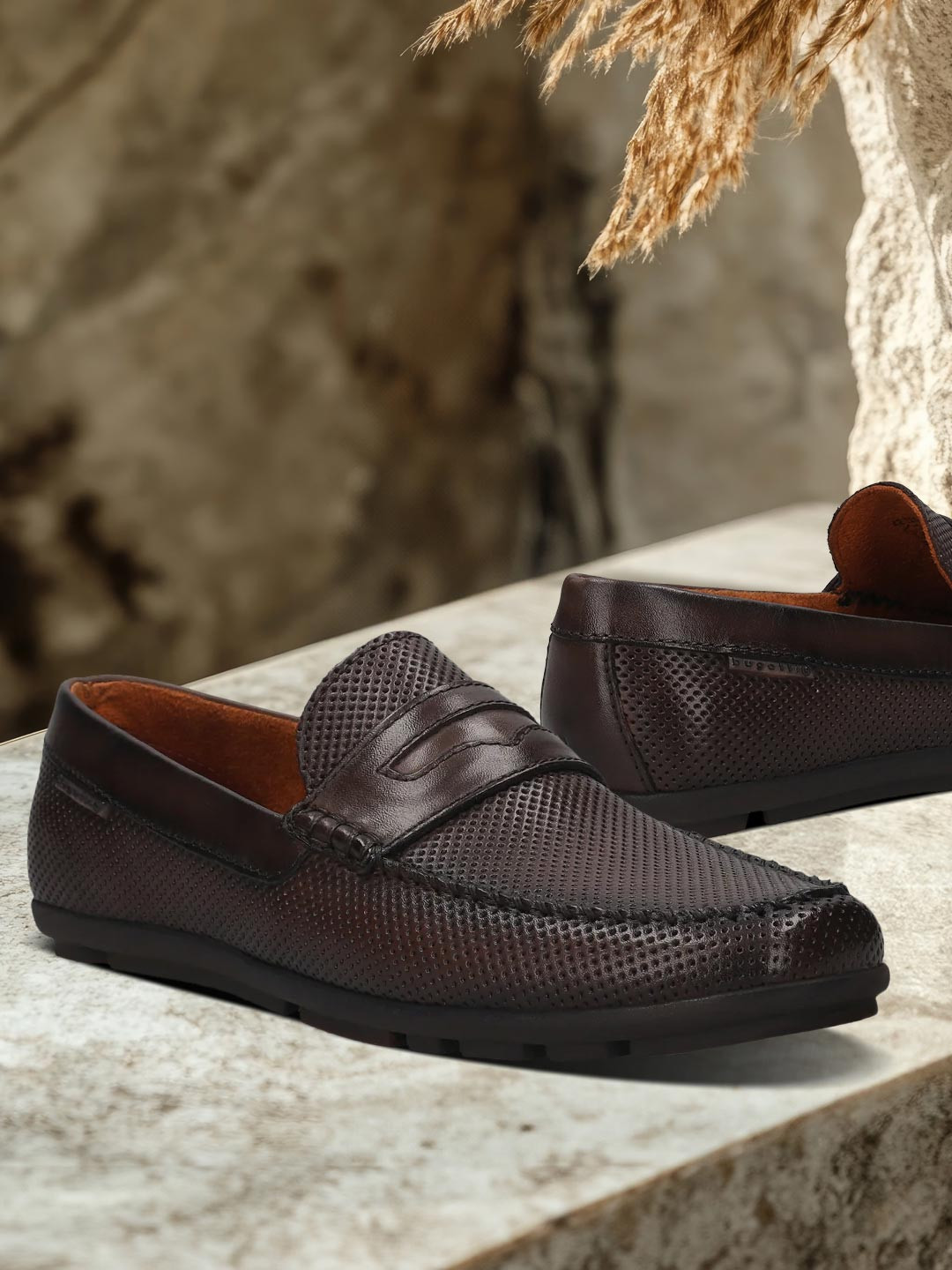 Bugatti Men Leather Driving Shoes