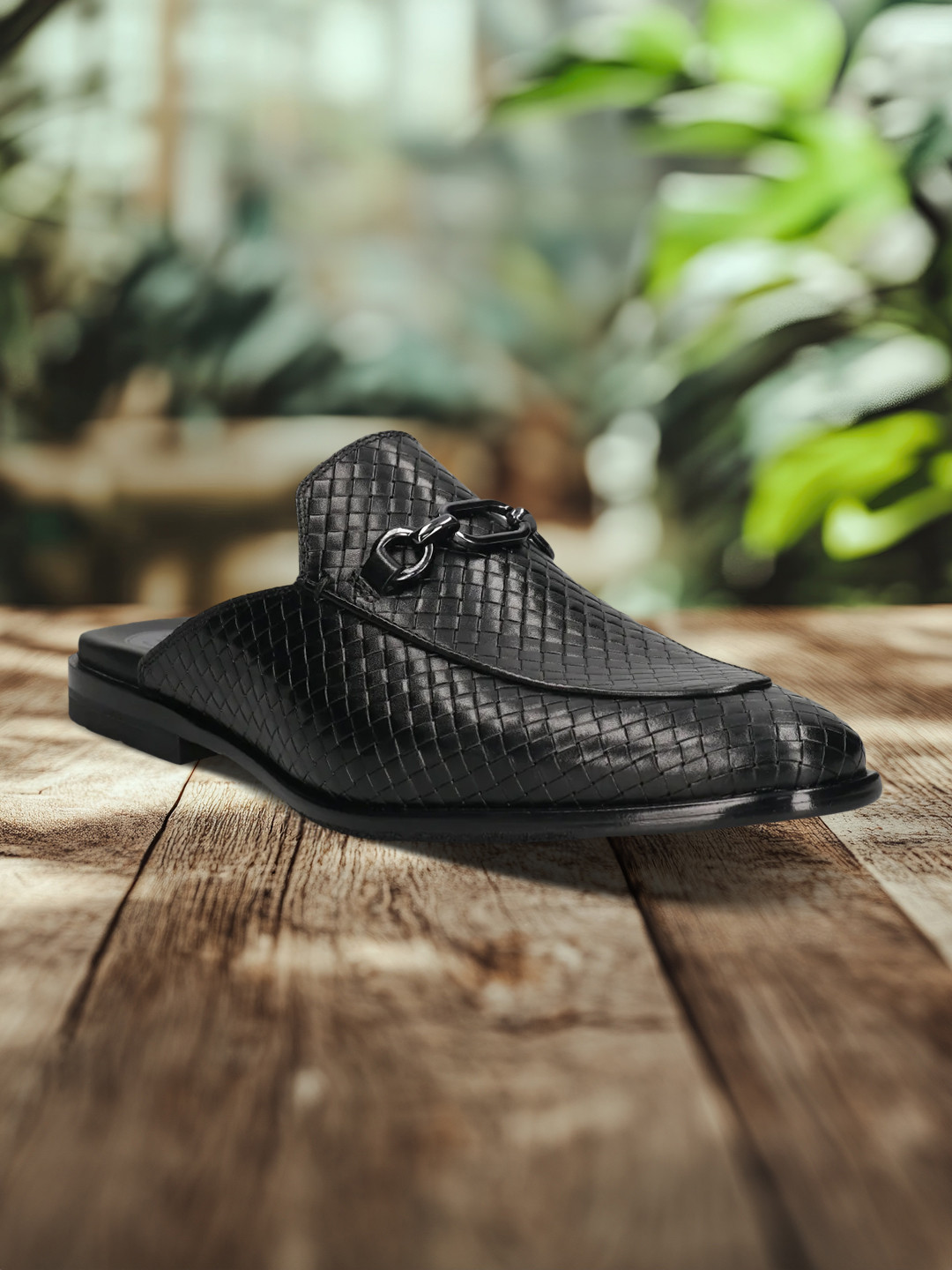 Bugatti Men Textured Leather Mules