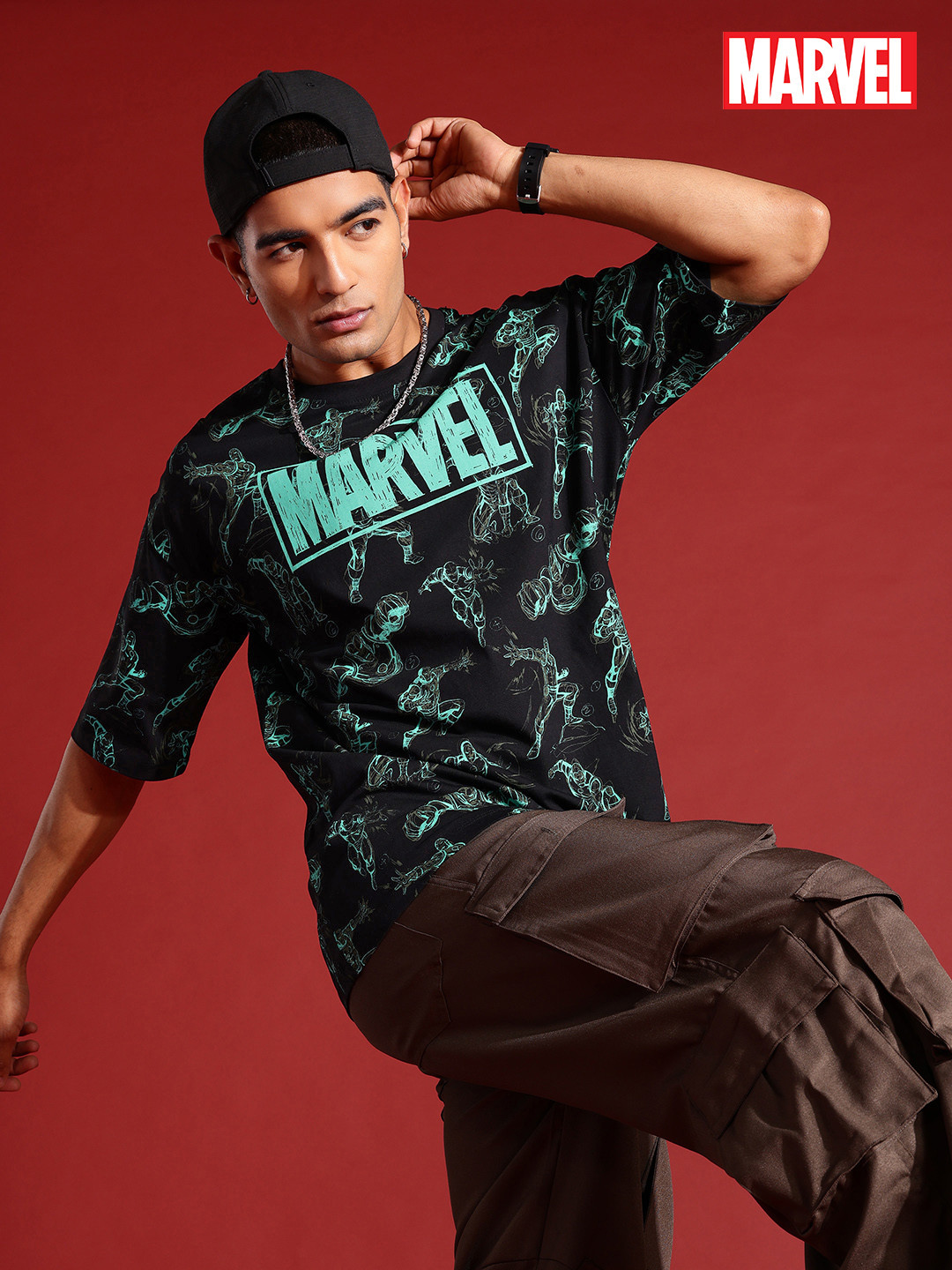 MARVEL STREET Iron Man Printed Pure Cotton T-shirt