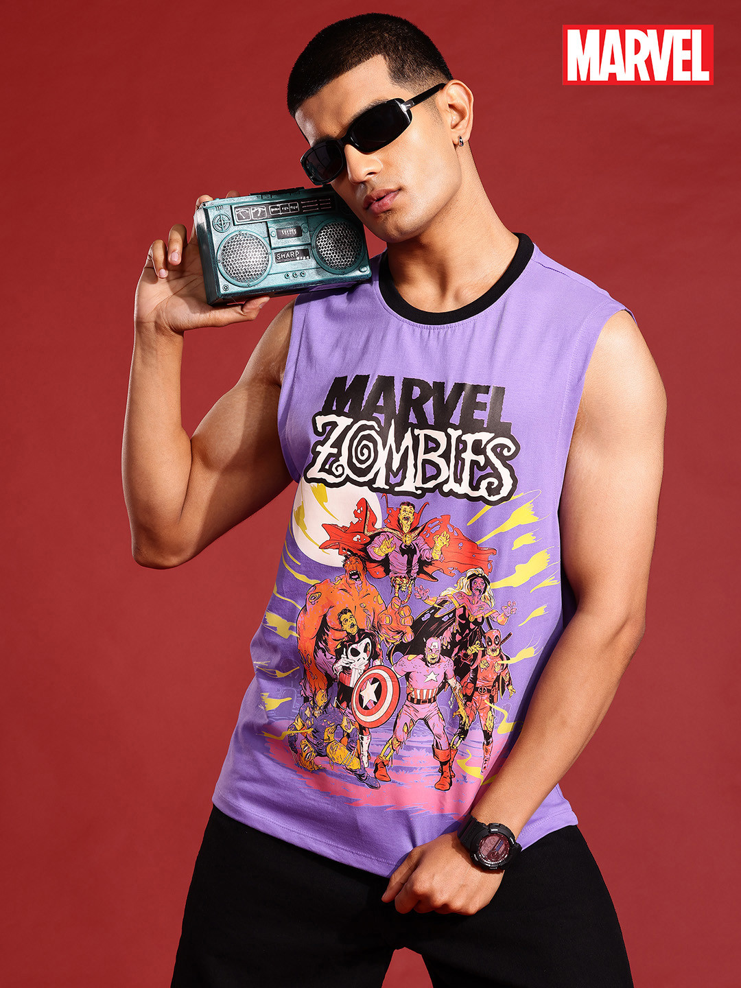 MARVEL STREET Marvel Superhero Printed Pure Cotton T-shirt