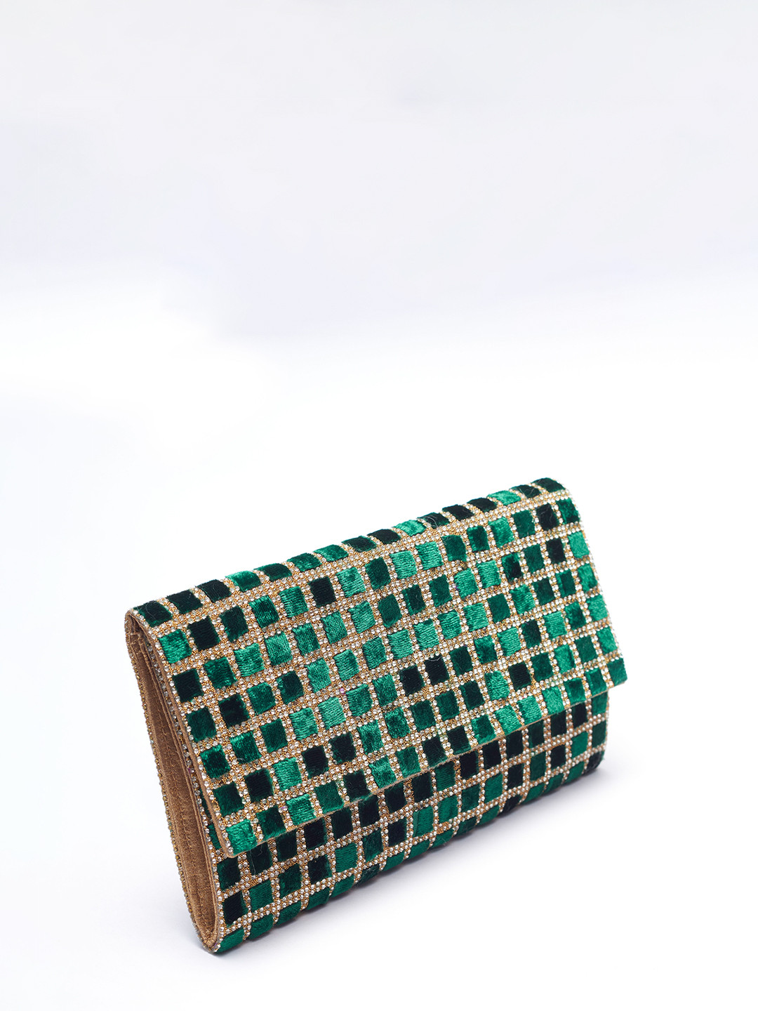 AlorBags Makhmali Embellished Envelope Clutch