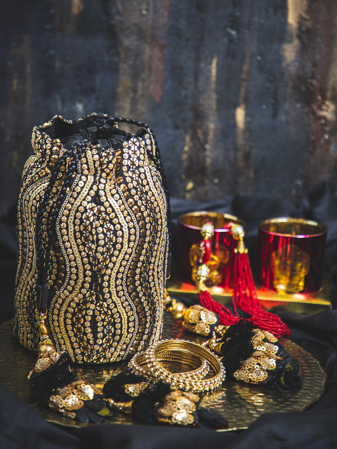 AlorBags The Royal Embellished Potli Clutch