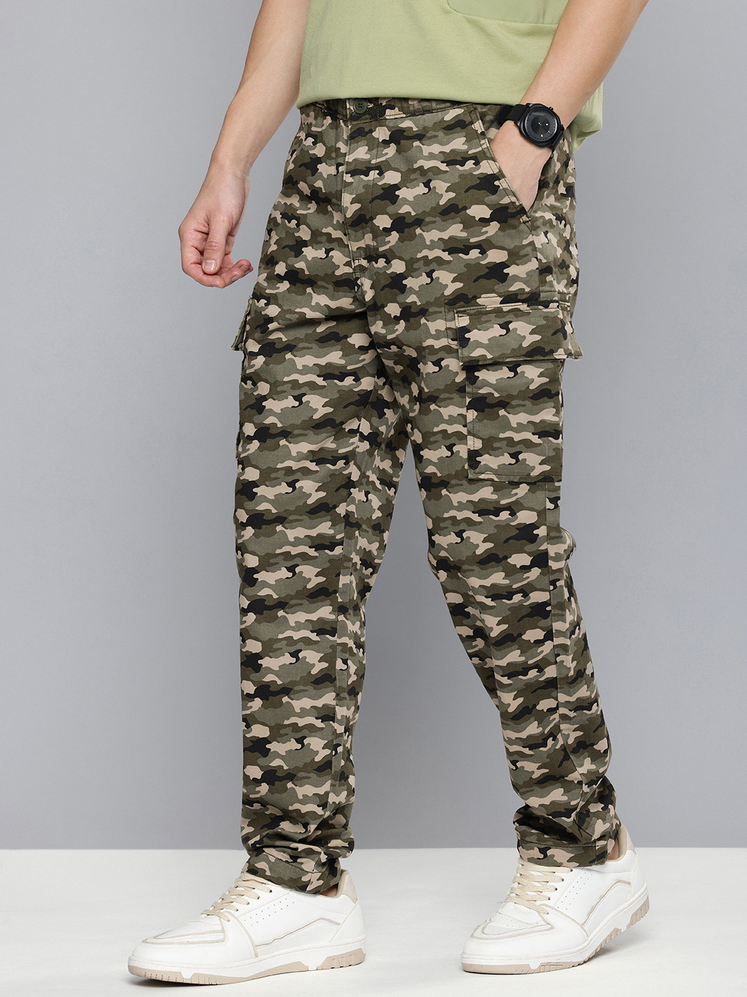 Camouflage Pants Army Fatigue Levis Pants Levis Cargo Pants Mens 32x27  Green Camouflage Button Zip Tactical Military Army