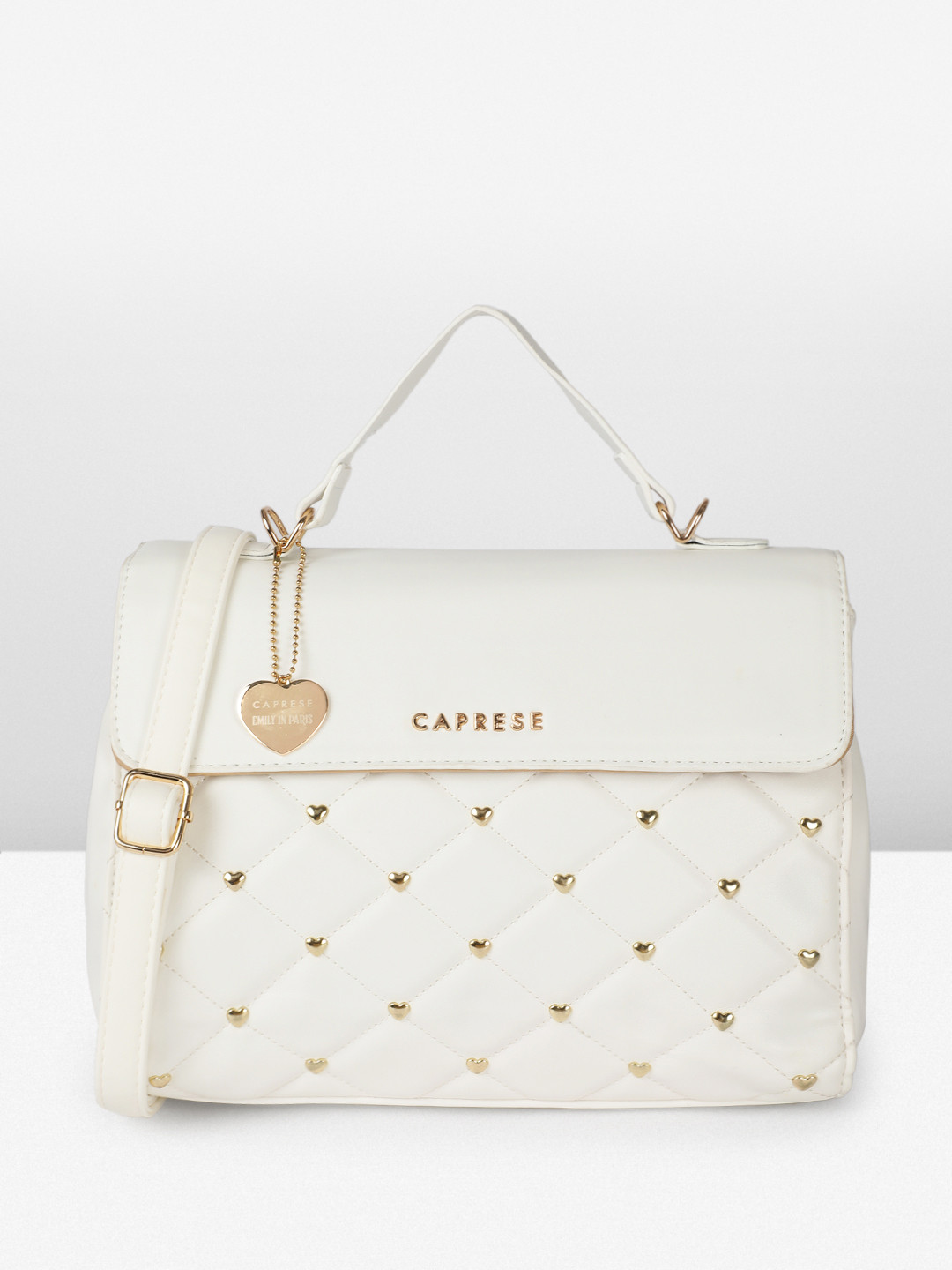 Caprese Casey Women White Large Satchel Bag