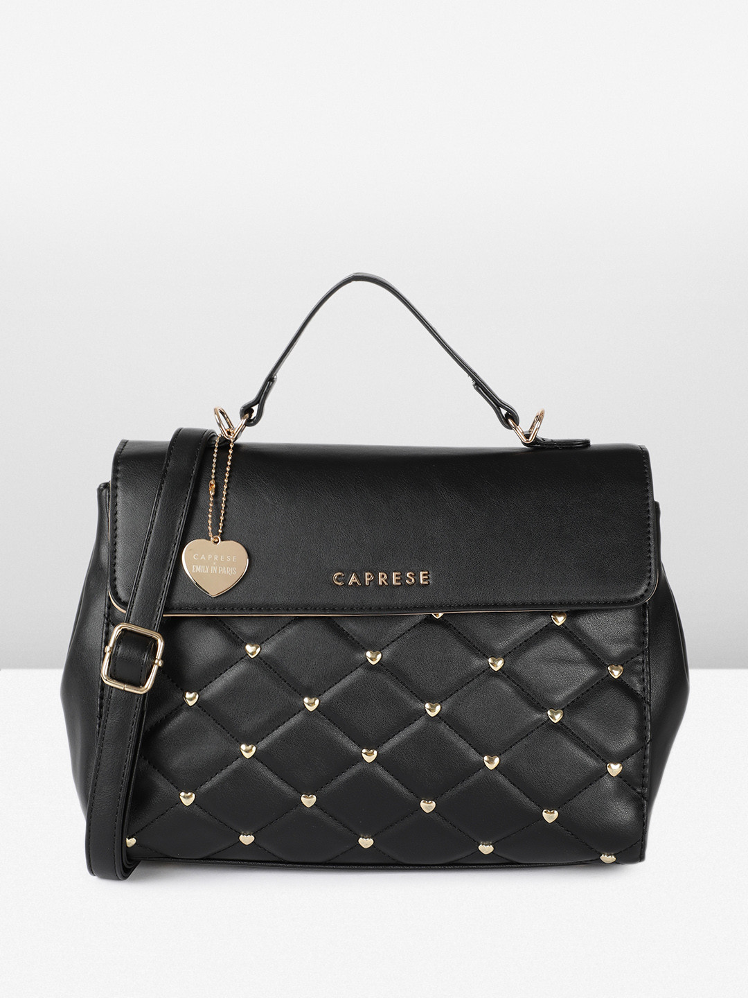 Caprese Casey Women Black Large Satchel Bag