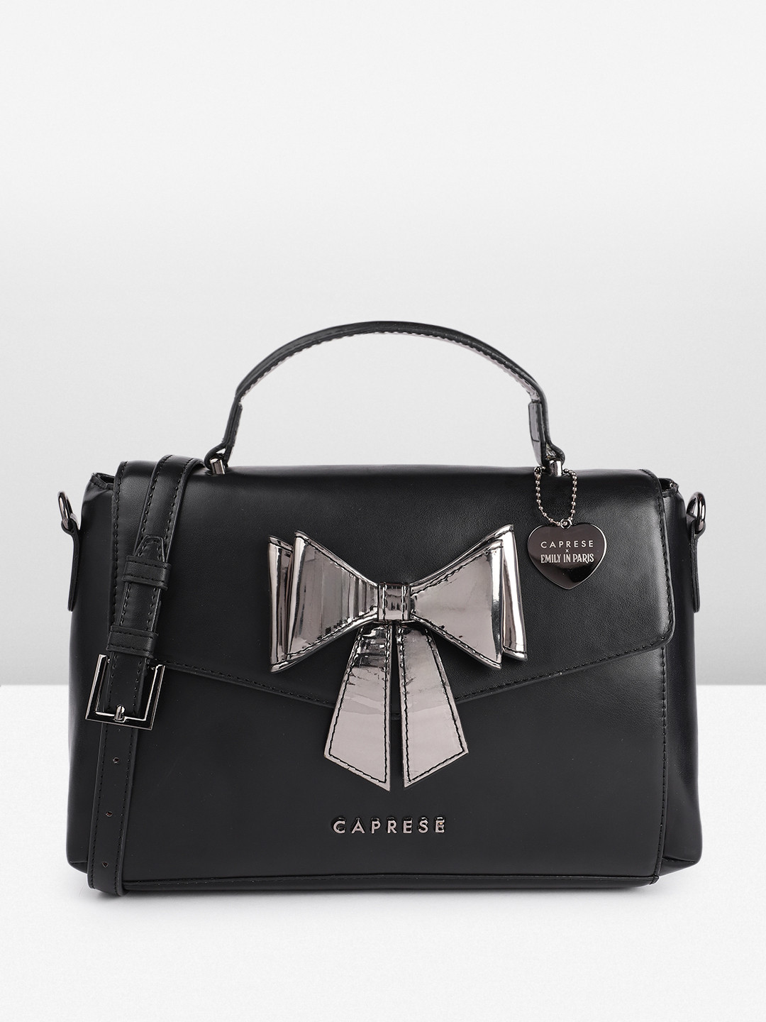 Caprese Mindy Women Black Small Satchel Bag