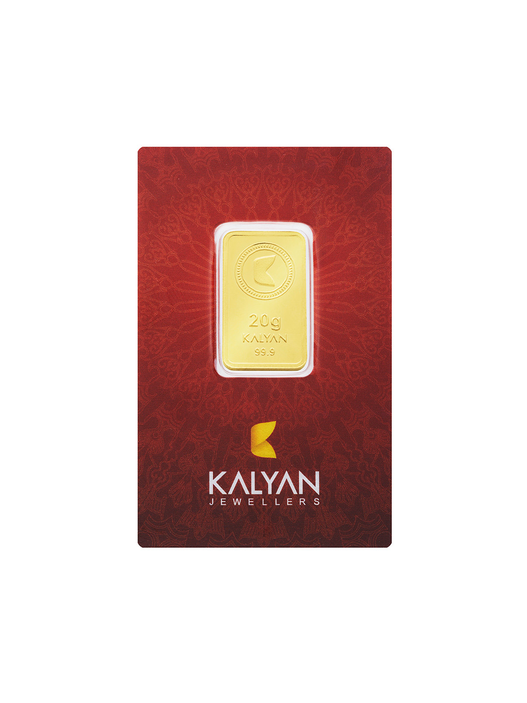 Kalyan Jewellers 24KT 999 Purity Lotus Gold Bar Coin - 20Gm
