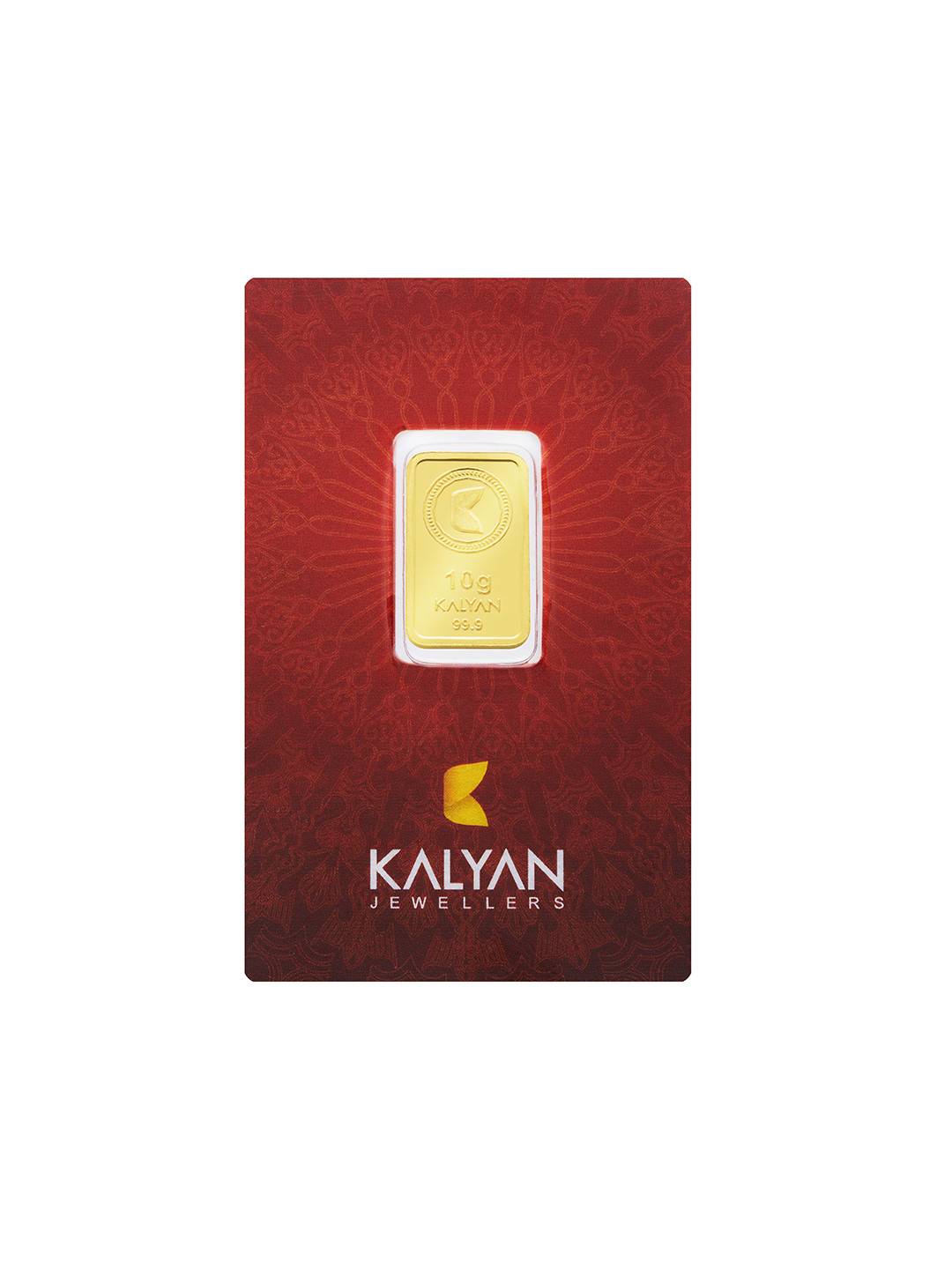 Kalyan Jewellers 24KT 999 Purity Lotus Gold Bar Coin - 10 g
