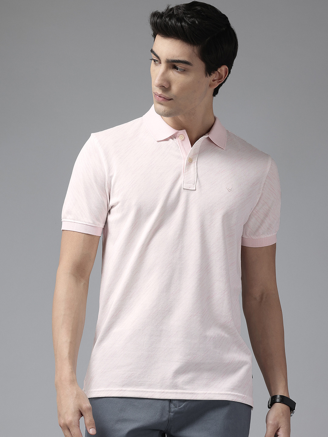 Blackberry Printed Slim Fit Polo T-shirt