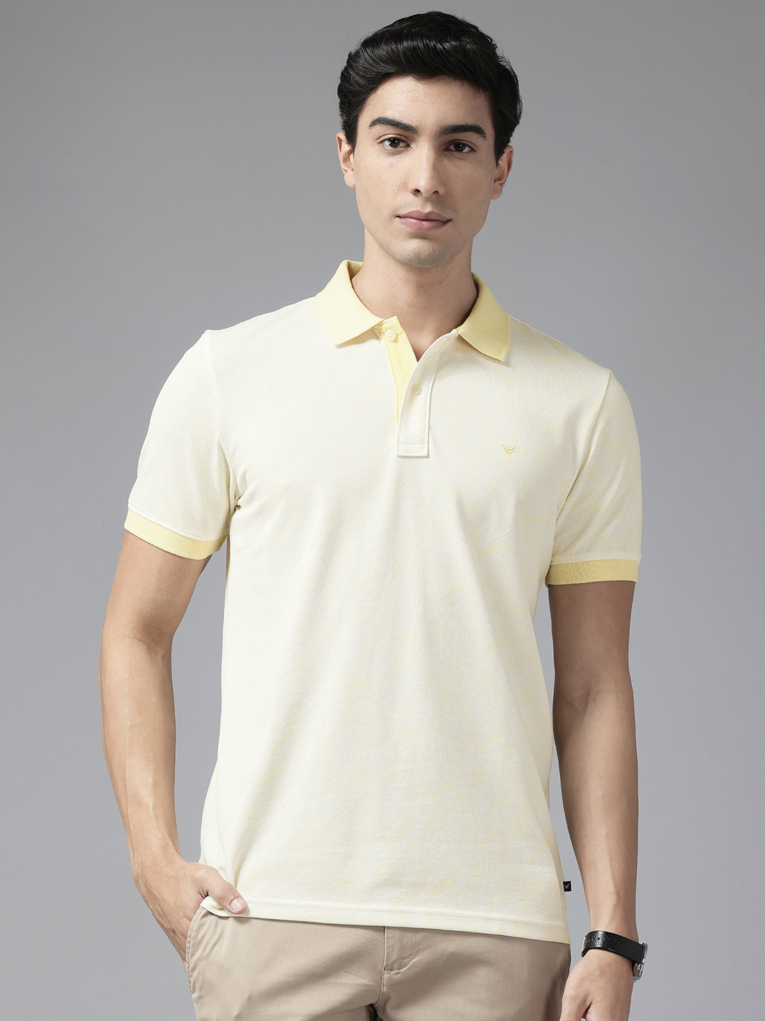 Blackberry Printed Slim Fit Polo T-shirt