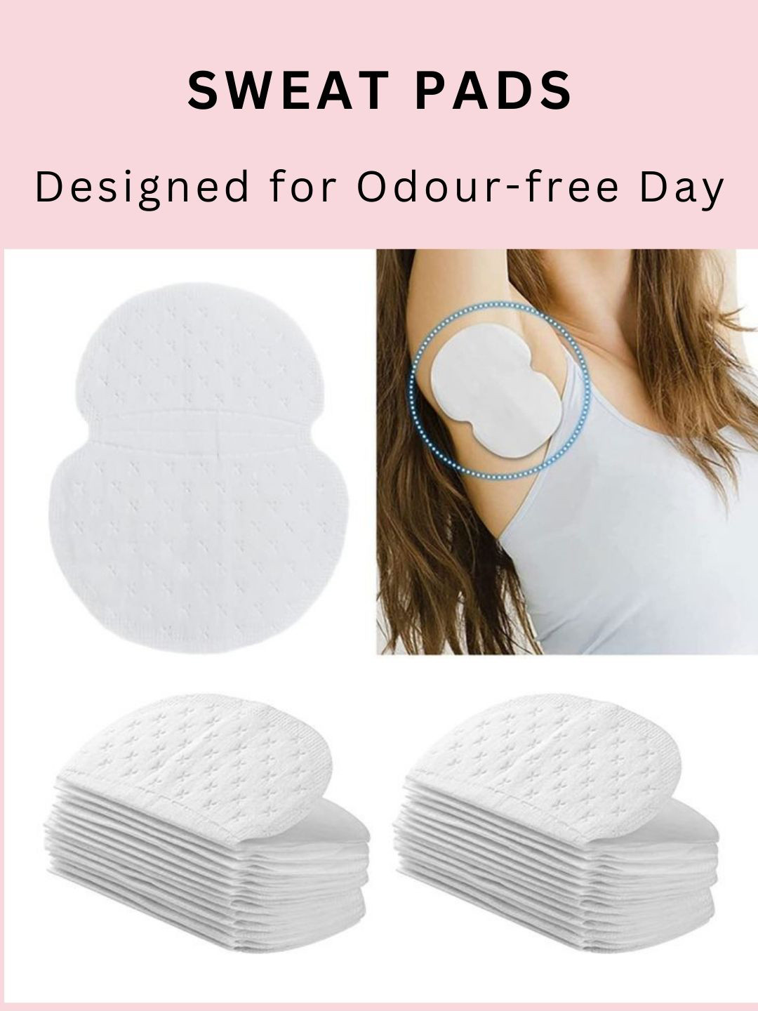 WomanLikeU Women Stick-On Arm Sweat Pads