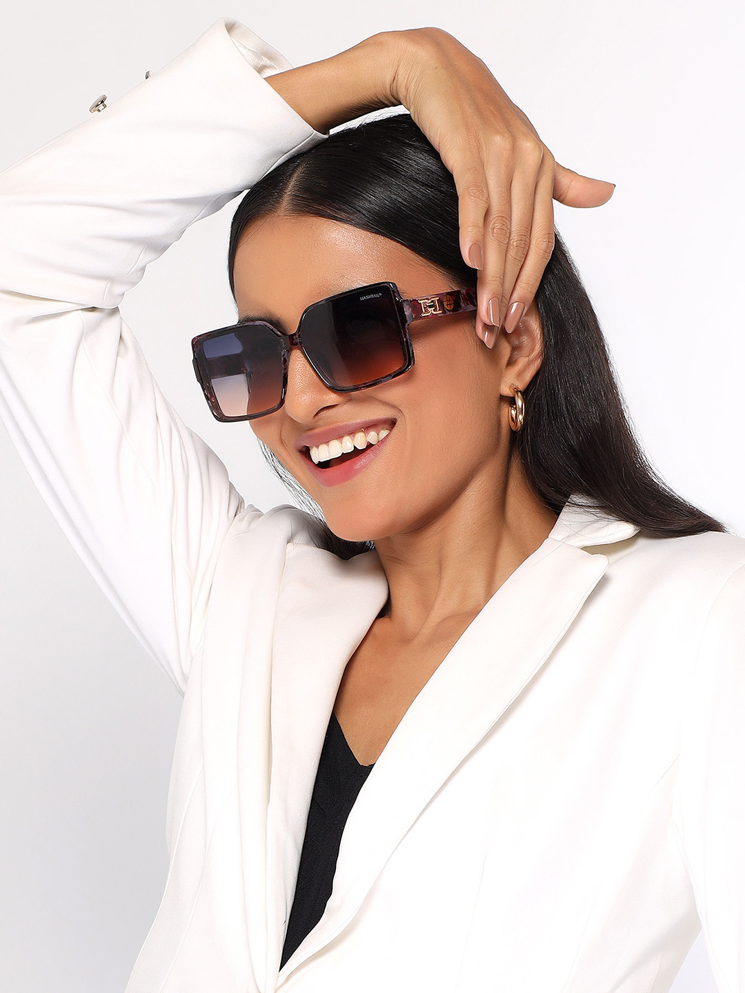 HASHTAG EYEWEAR Women Rectangle Sunglasses with UV Protected Lens-TZ-24-8106-C2