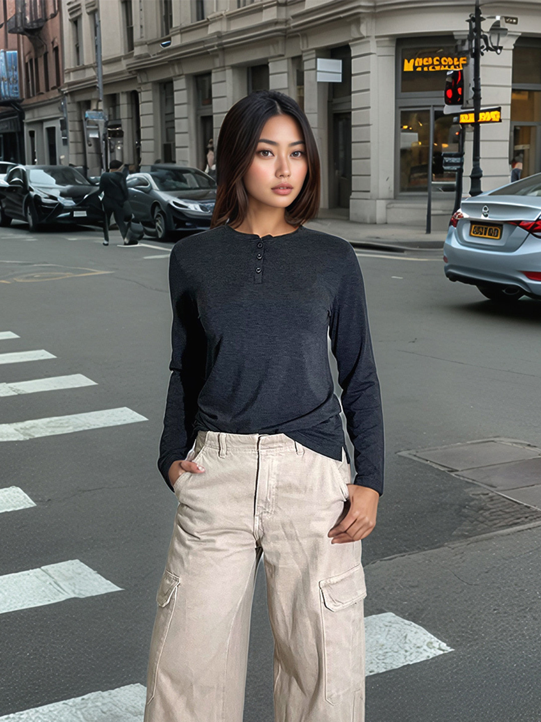 Stylecast X Hersheinbox Henley Neck Top