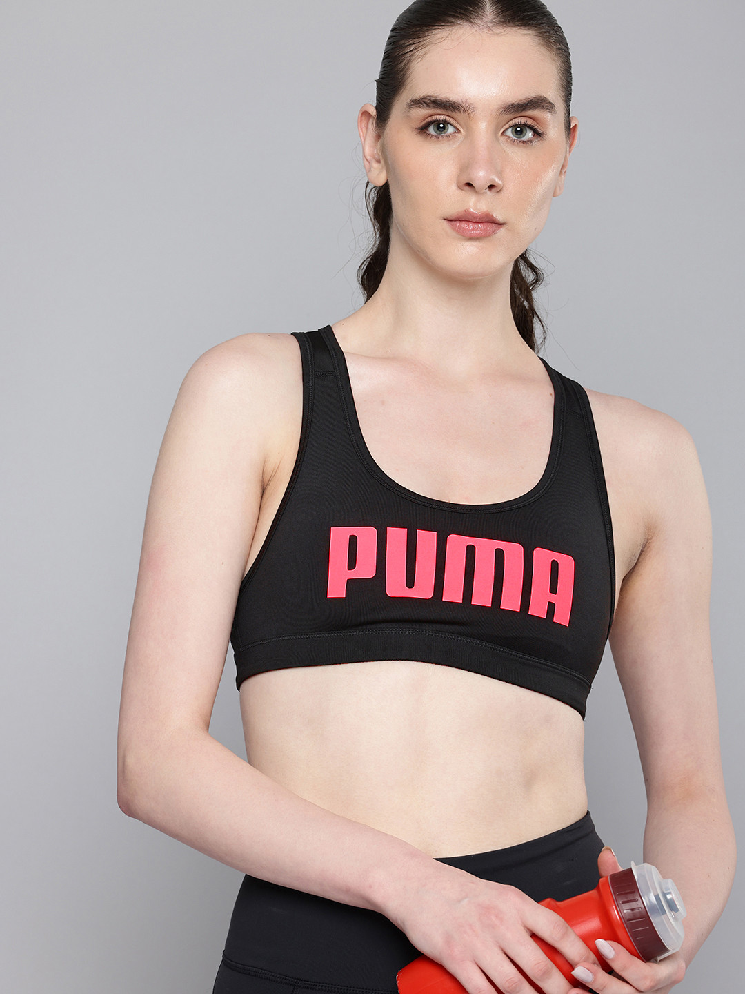 Puma 4 KEEPS Dry Cell Non Padded Brand Logo Full Coverage Training Bra 52531633
