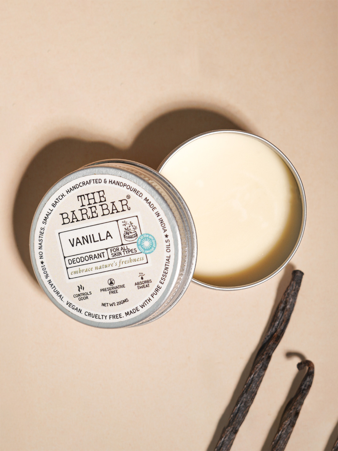 The Bare Bar Vanilla Deodorant- 20 g