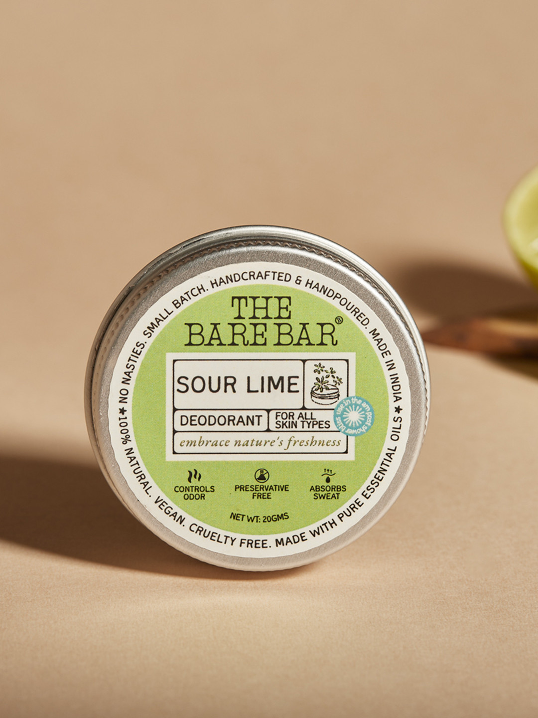 The Bare Bar Sour Lime Deodorant- 20 g