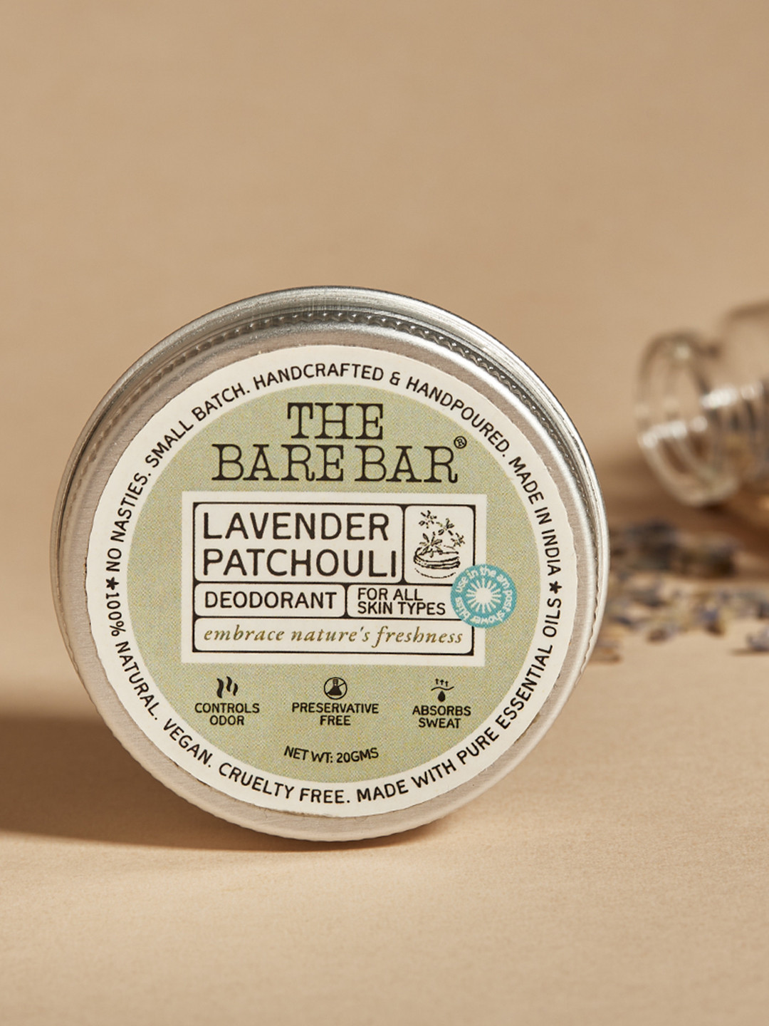 The Bare Bar Lavender Patchouli Deodorant- 20 g