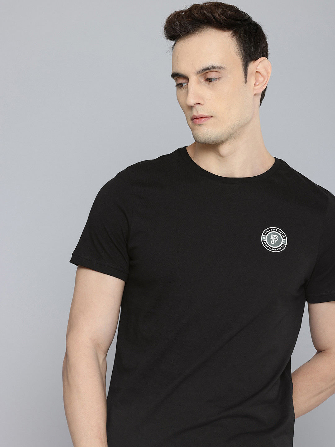 Puma Round Graphic Pure Cotton Slim Fit T-shirt
