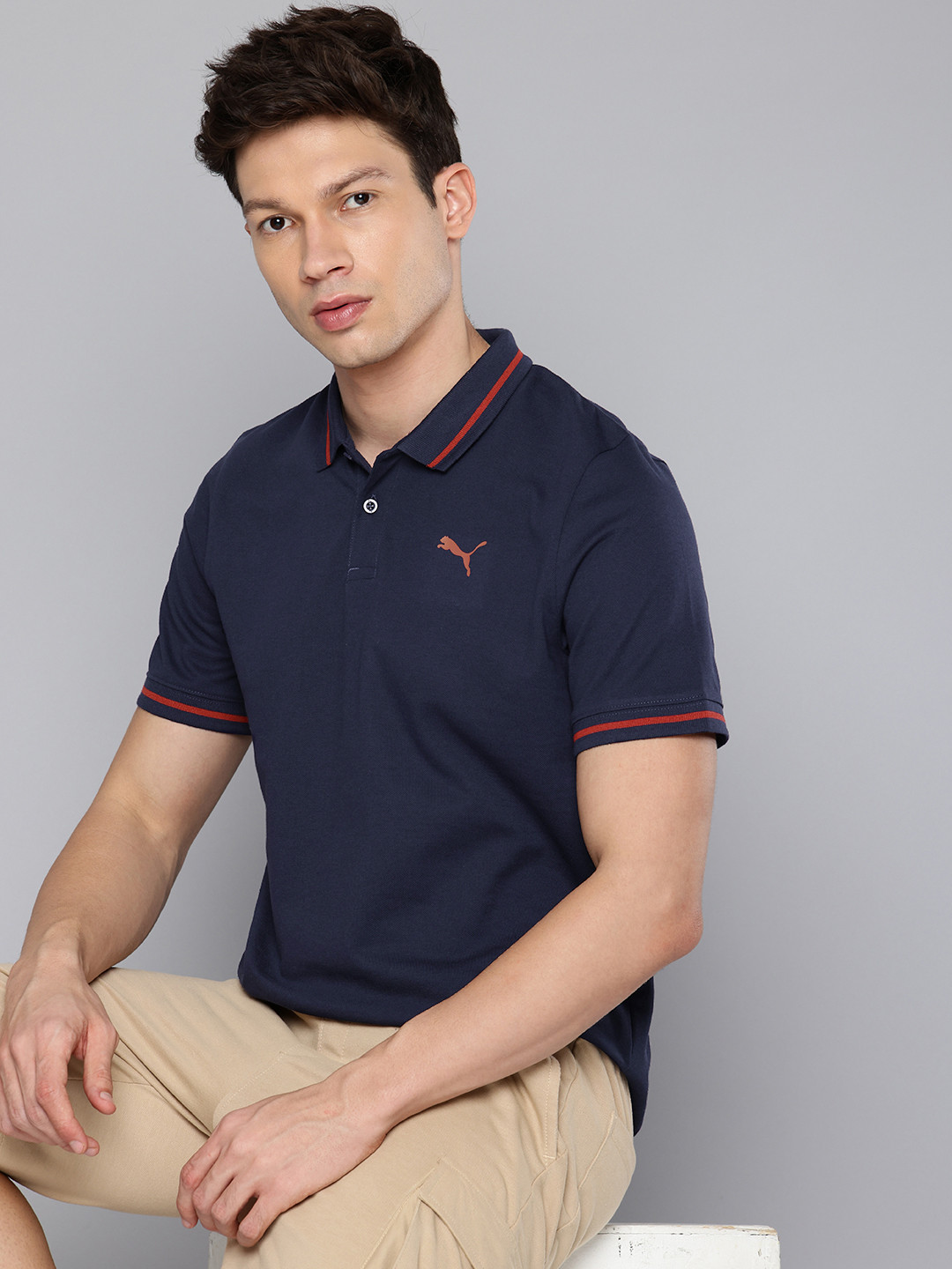 Puma Collar Tipping Polo Outdoor Casual T-shirt