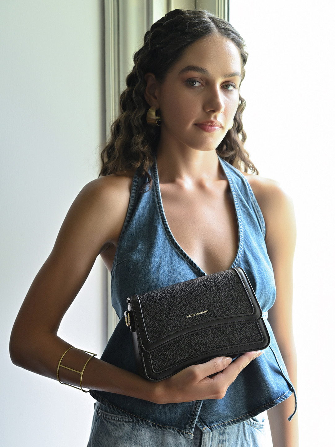 PACO MADAMO Women PU Structured Shoulder and crossbody Bag