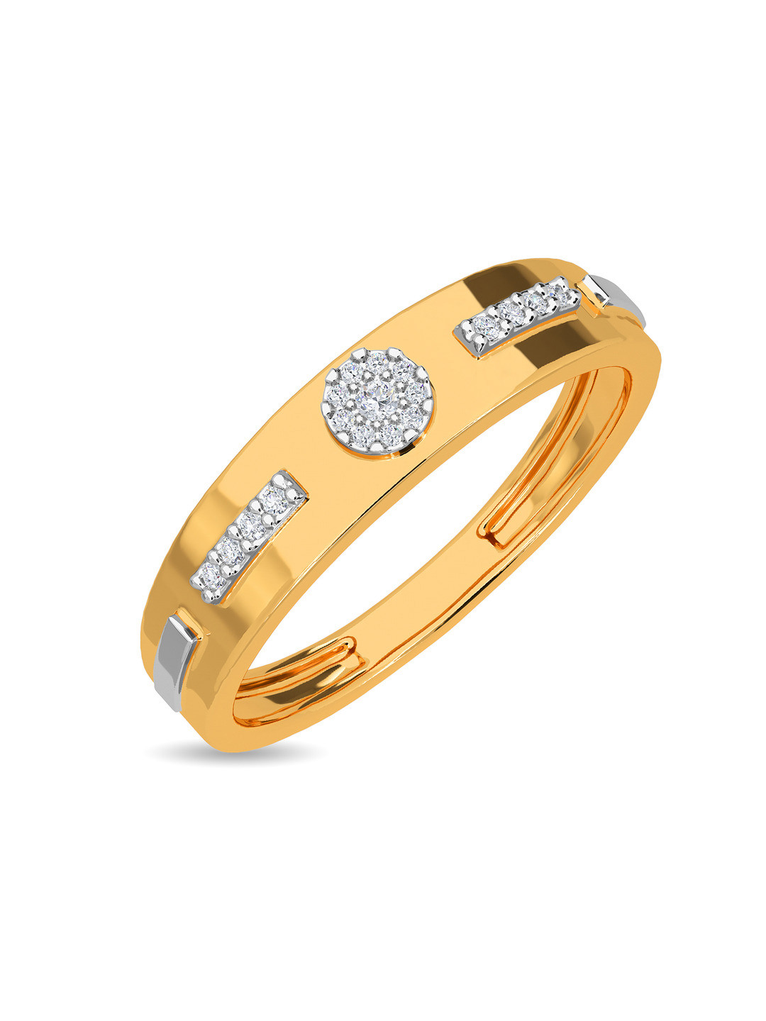 KISNA DIAMOND AND GOLD JEWELLERY 14KT Finger Ring Diamond Weight 0.06 CT Gold Weight1.79 G