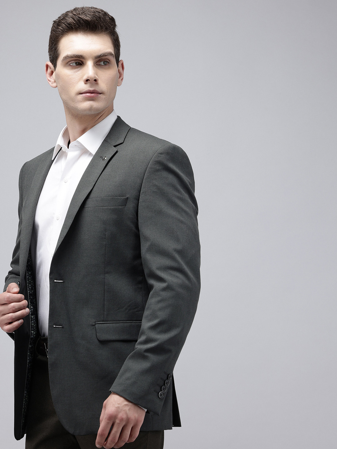 Van Heusen Redloop Power Blazers Slim-Fit Single-Breasted Blazer