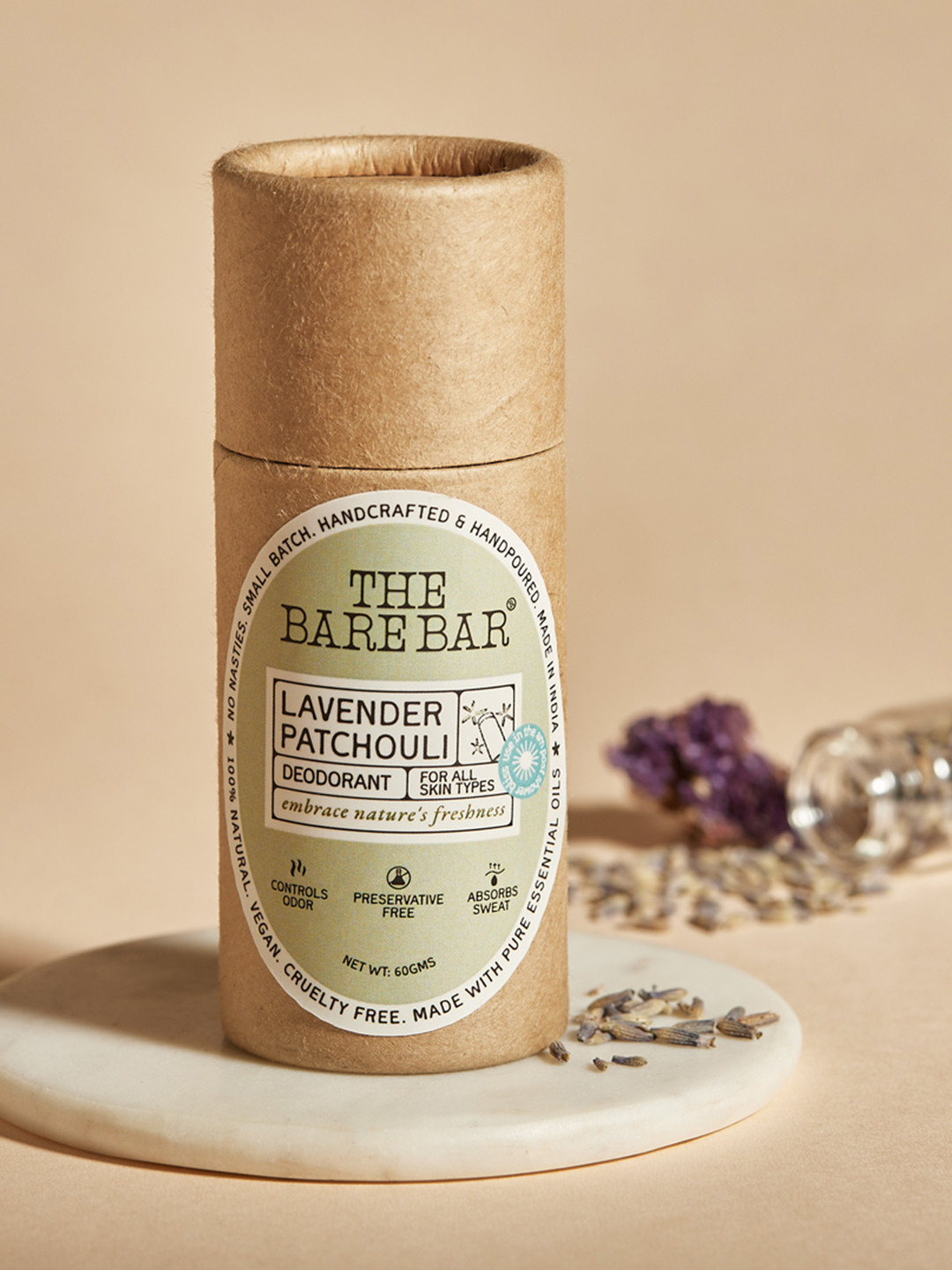 The Bare Bar Lavender Patchouli Deodorant- 60 g