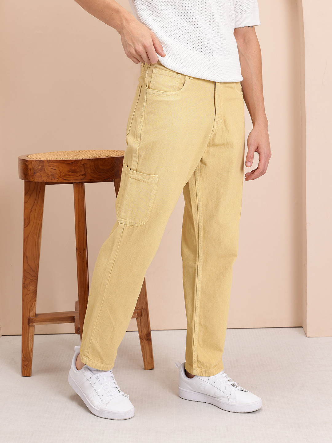 Mast & Harbour Men Straight Fit Colored Jeans