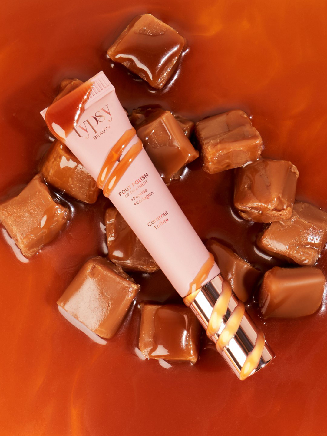 Typsy Beauty Pout Polish Peptide Lip Treatment Balm- 16g - Caramel Toffee 04