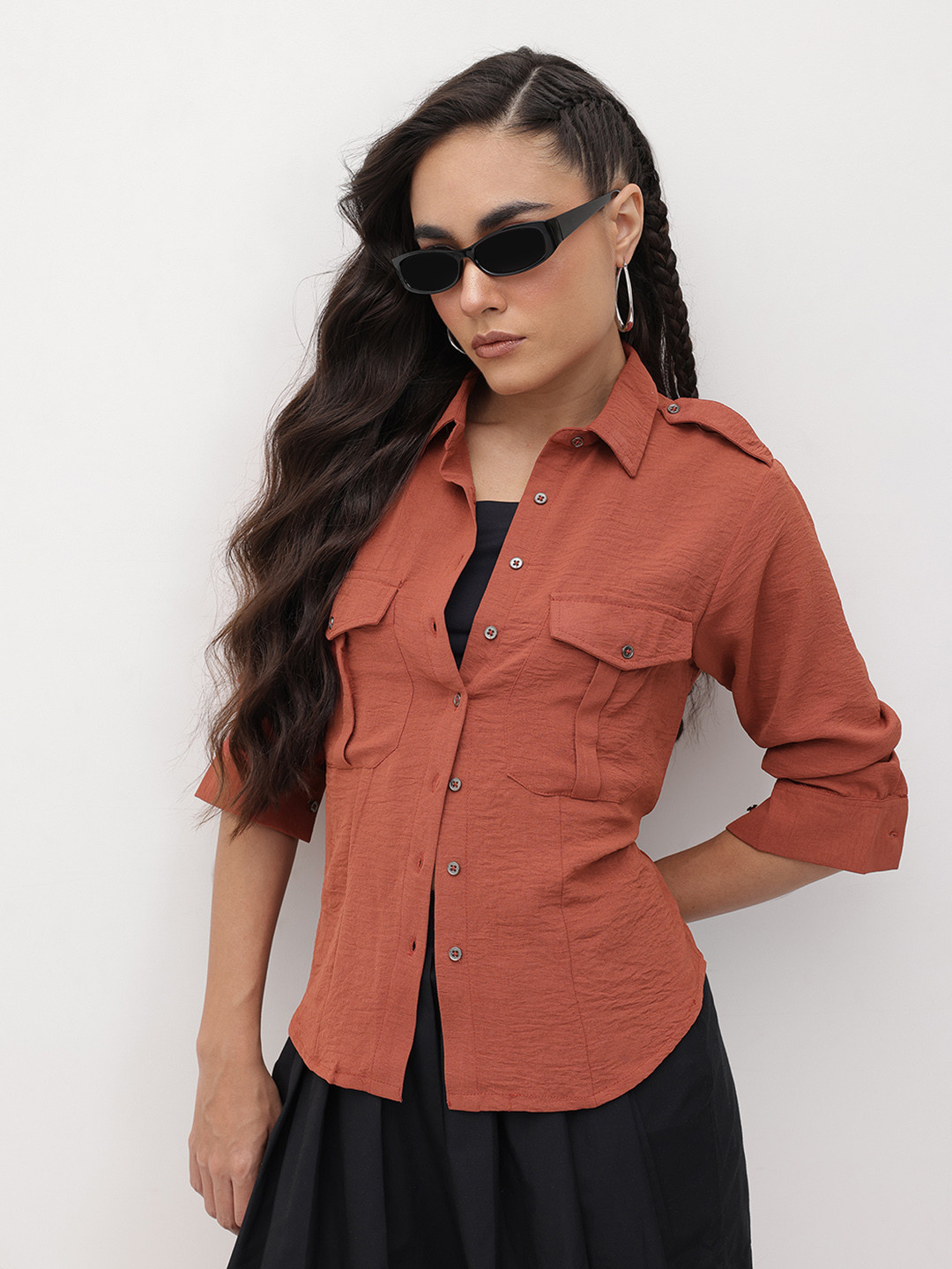 The Roadster Life Co. Spread Collar Casual Shirt