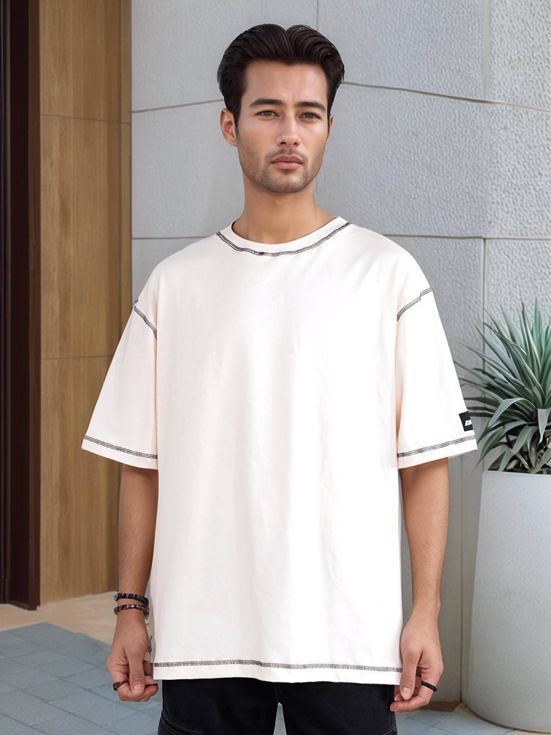 UNRL Spiritual Graphic Printed Relaxed Fit Cotton T-shirt