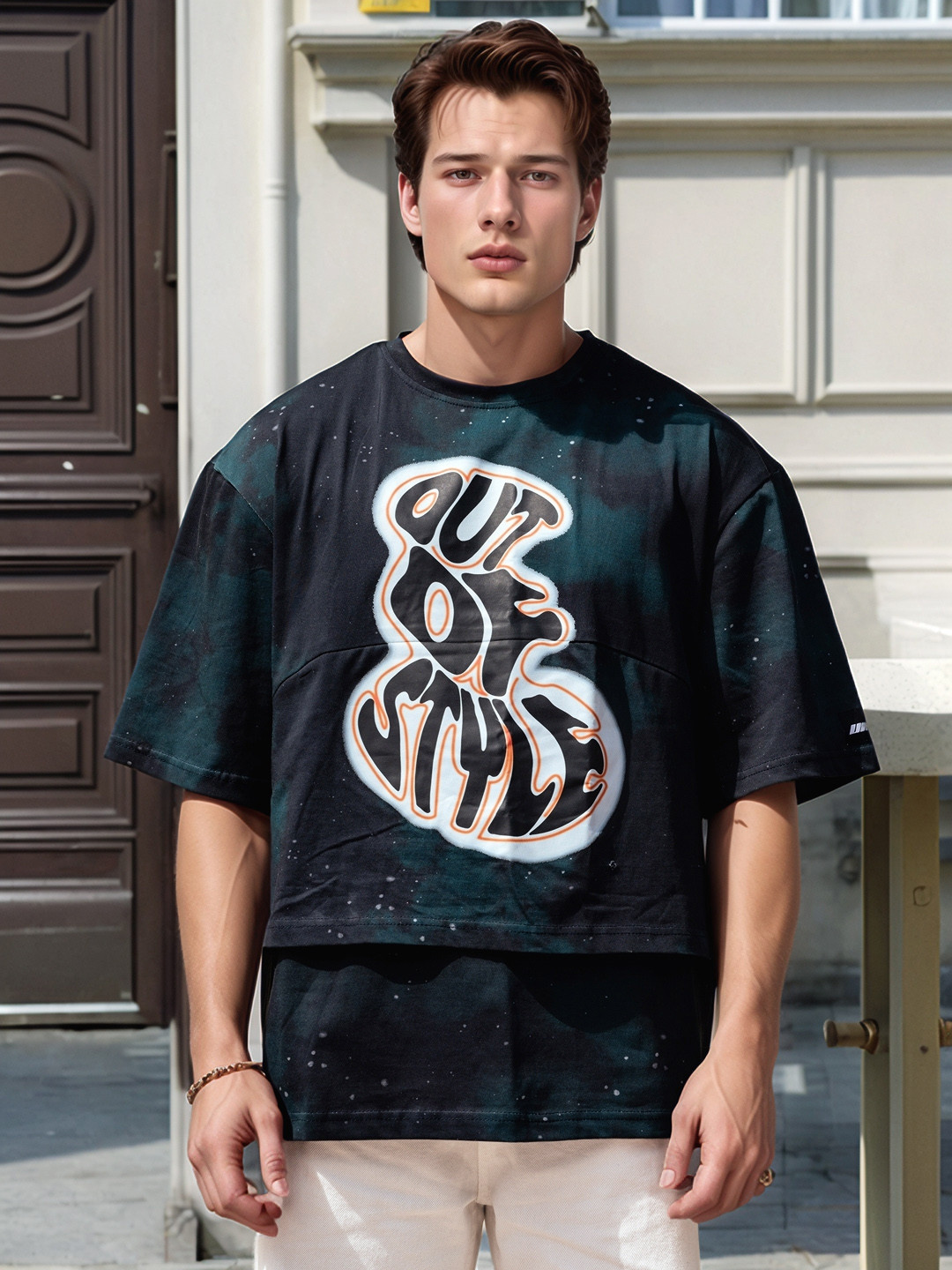 UNRL Printed Layered Oversized T-Shirt