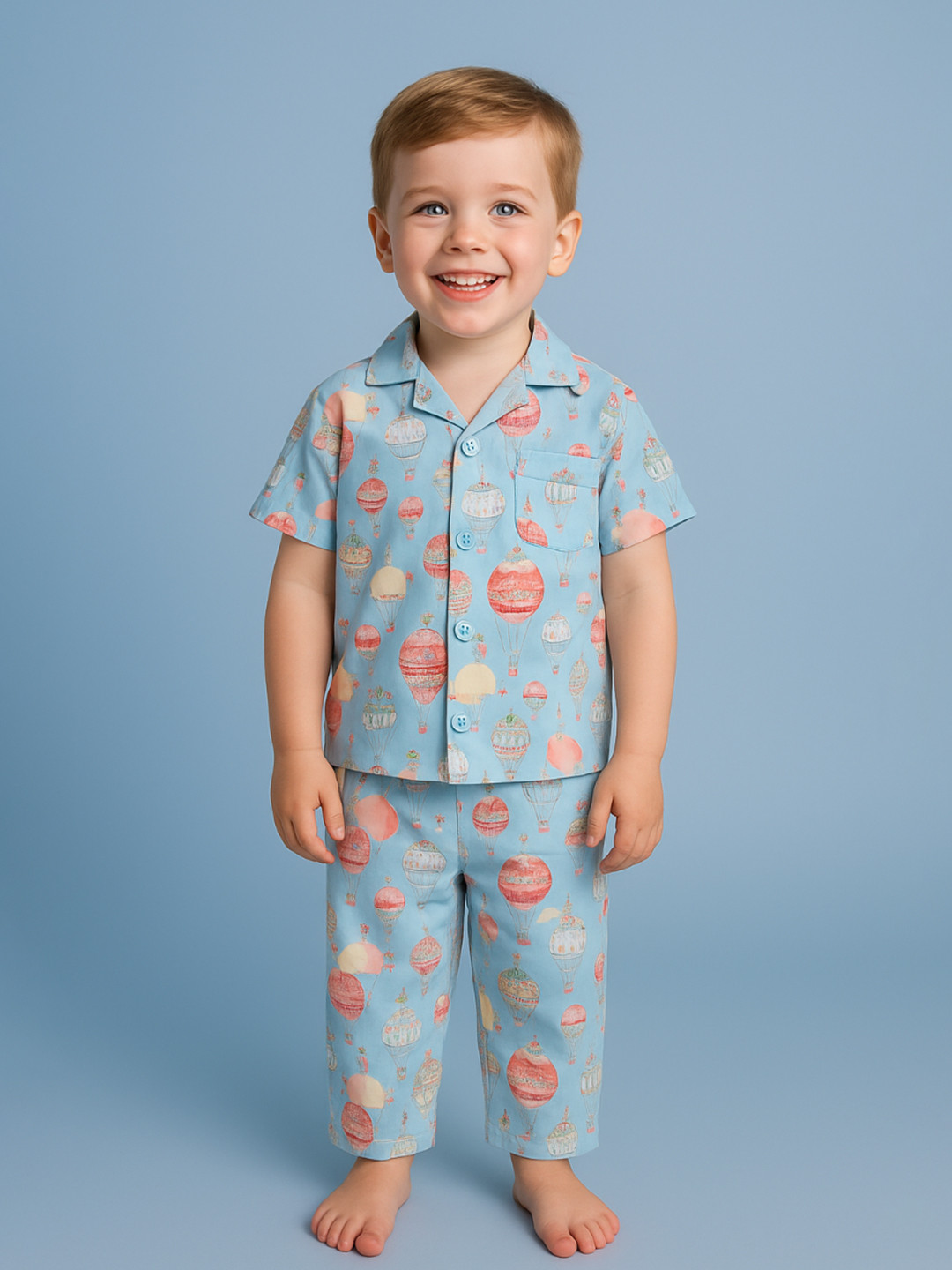NAUTI KIDZ Paper Cotton Night Suit Set