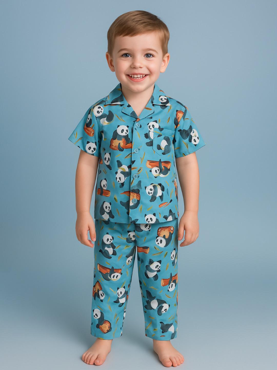 NAUTI KIDZ Paper Cotton Night Suit Set