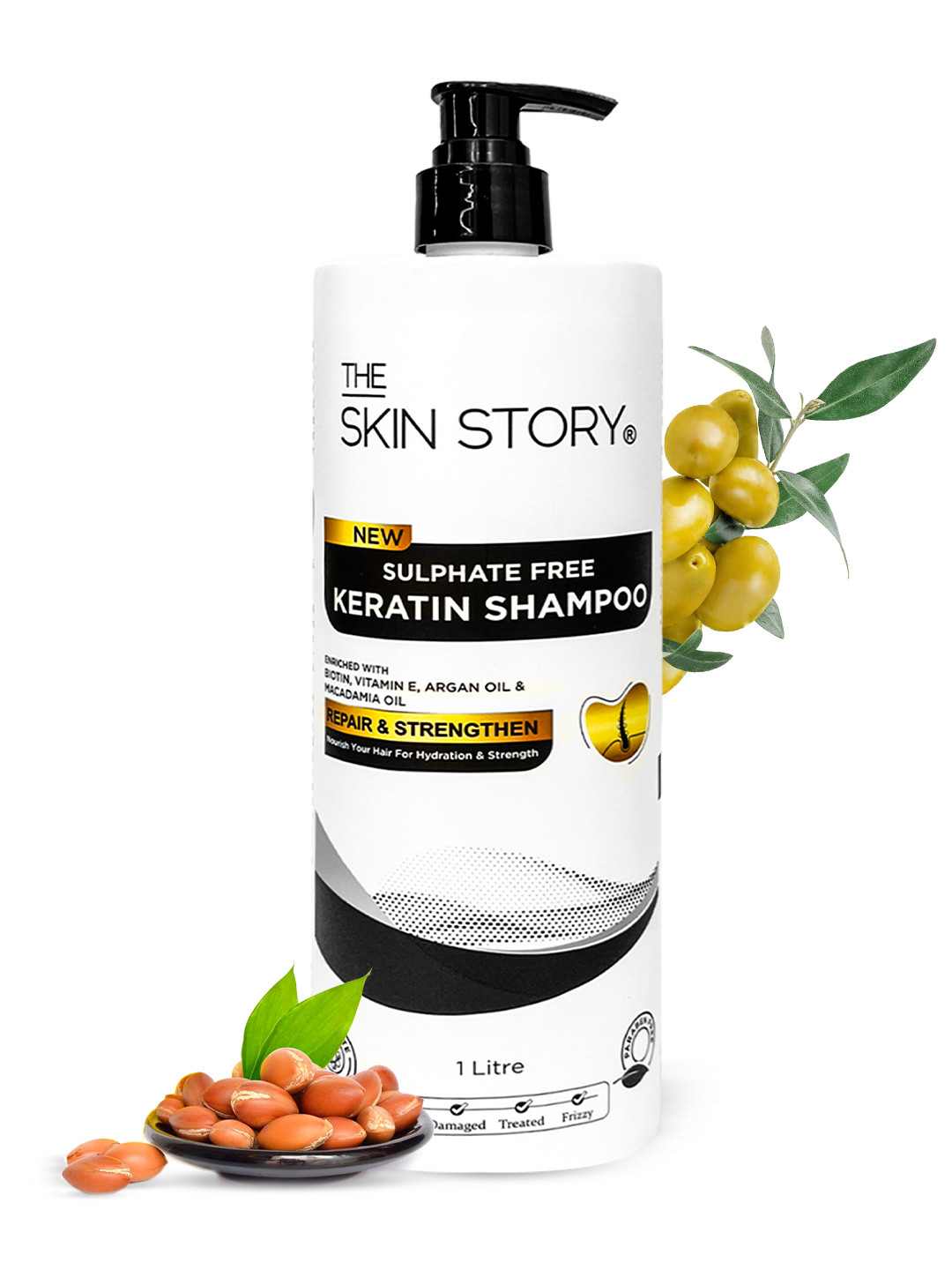 THE SKIN STORY Sulphate Free Keratin Shampoo- 1 L