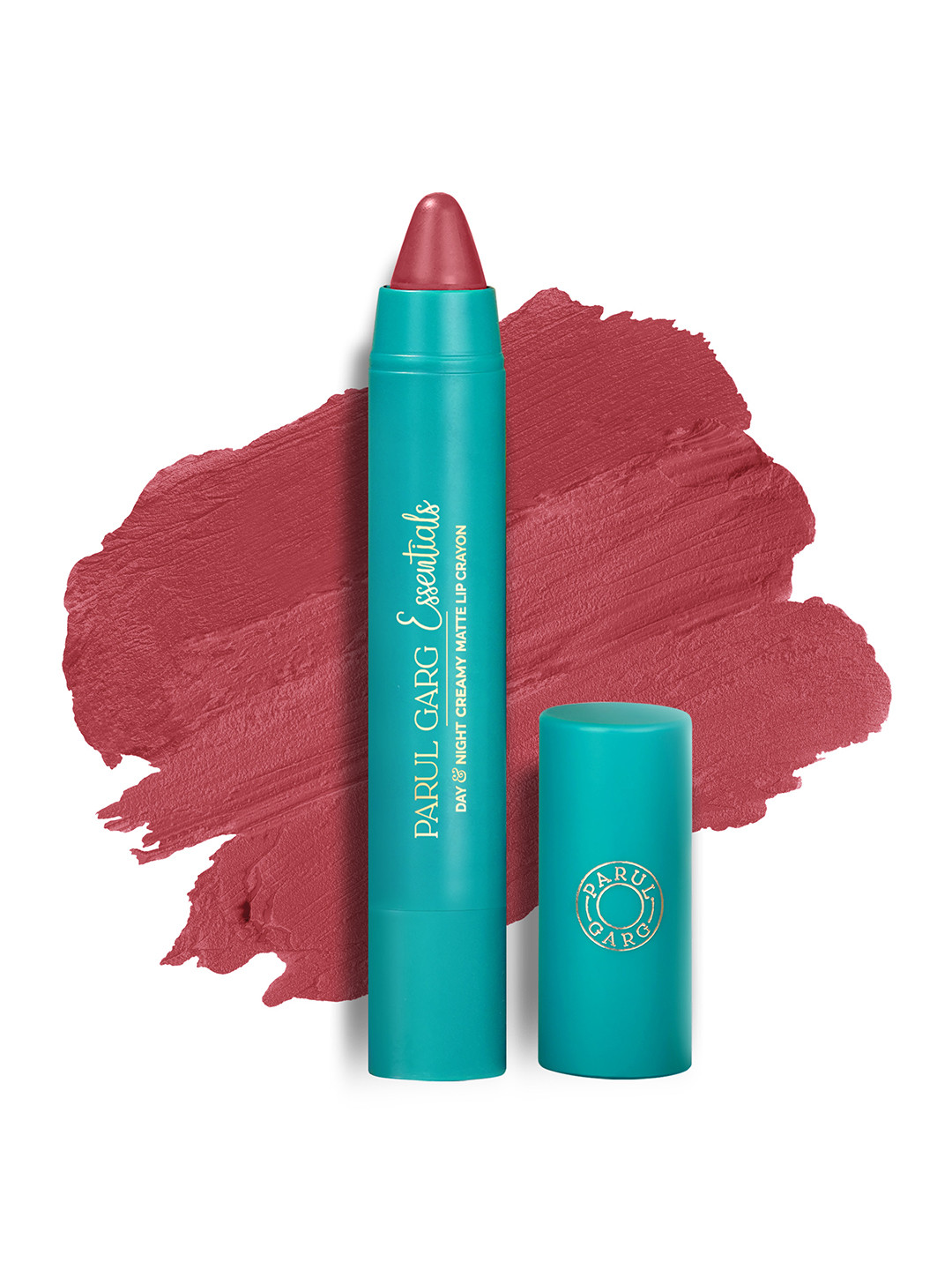 Parul Garg Creamy Matte Lip Crayon, Rich Pigment - Empress Soft Warm Rose