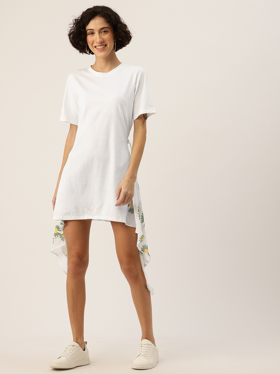 Rue Collection Floral Print T-shirt Mini Dress