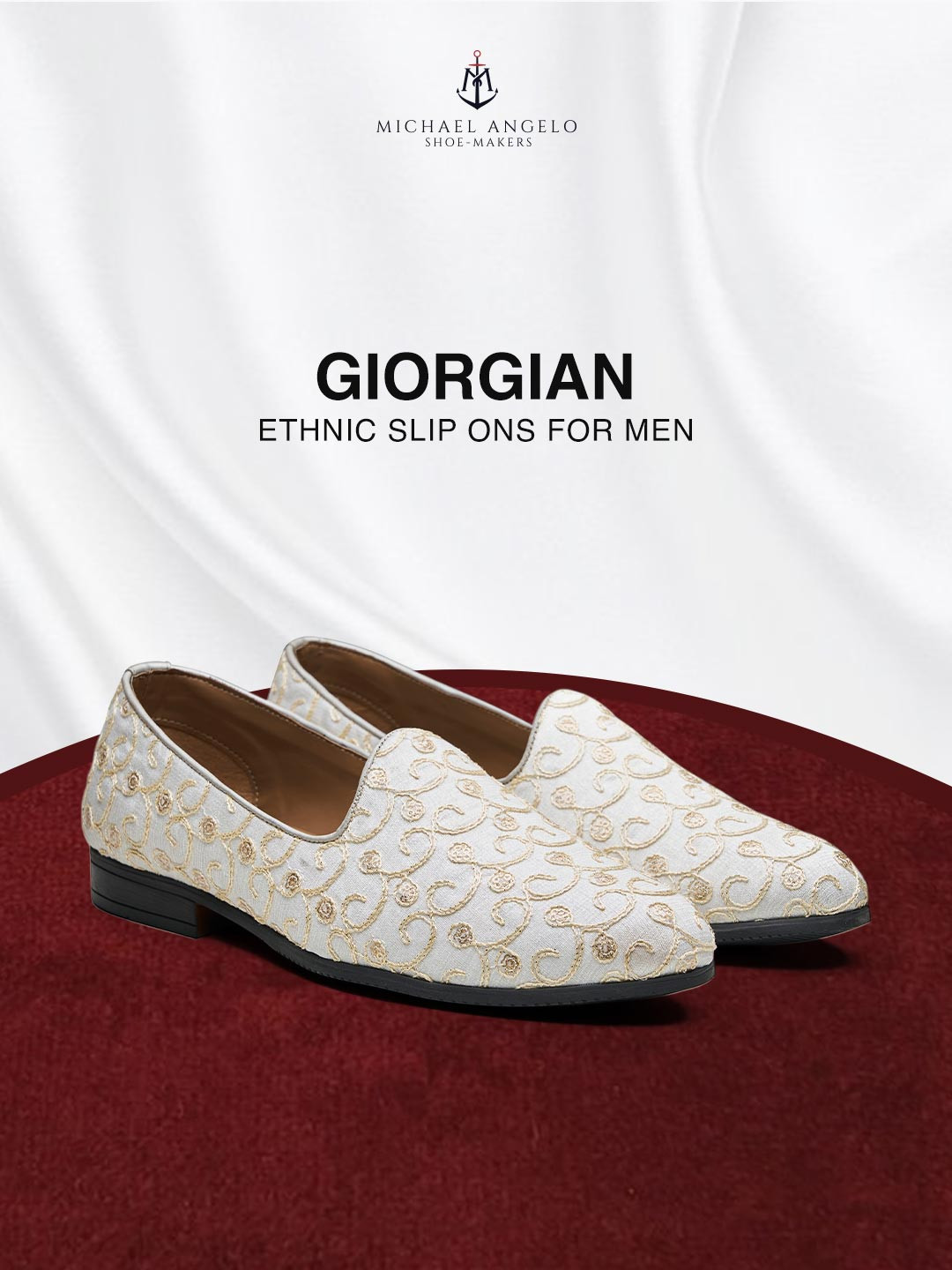 MICHAEL ANGELO Men Woven Design Mojaris