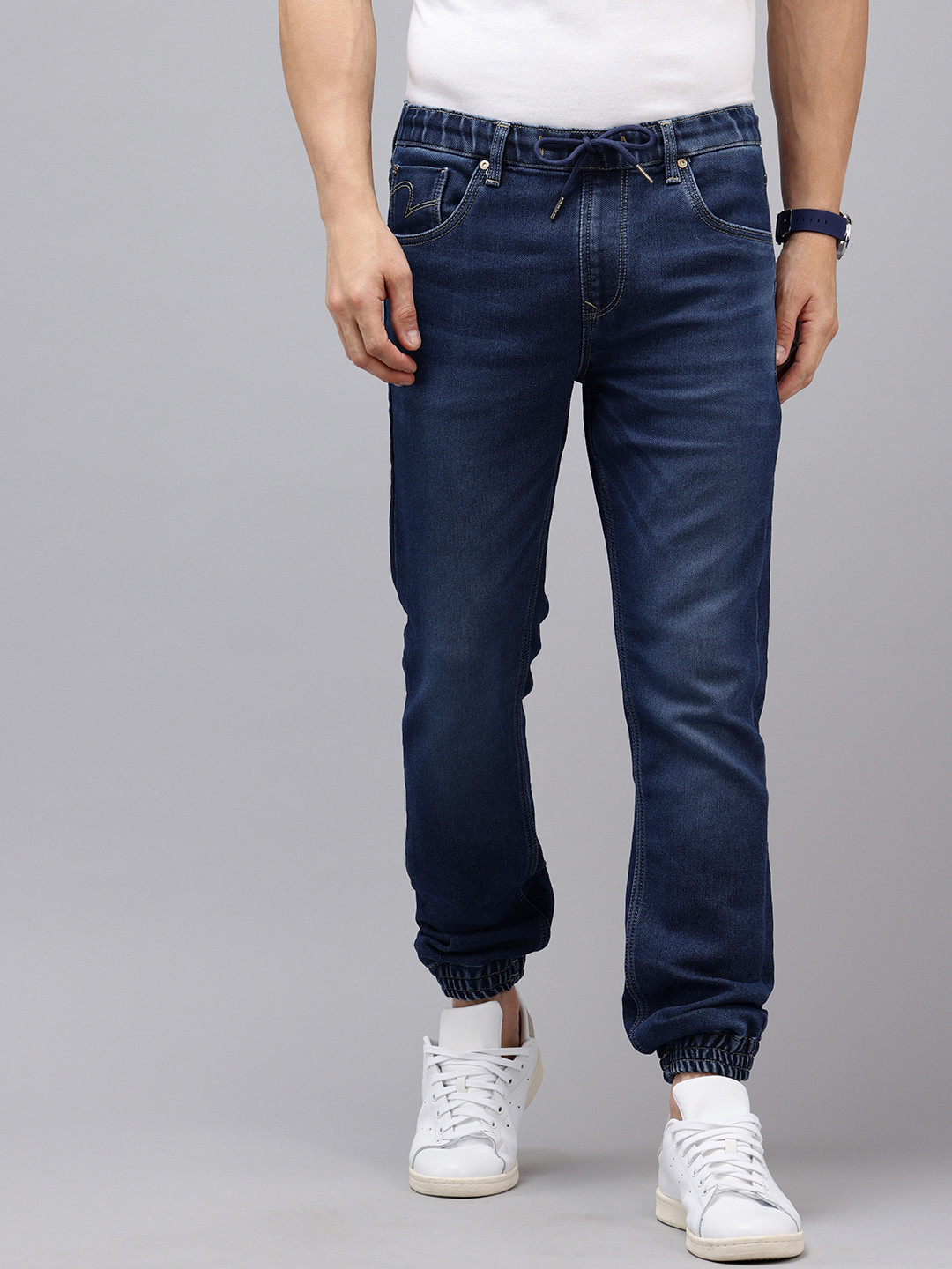 SPYKAR Men High-Rise Light Fade Stretchable Jogger Jeans