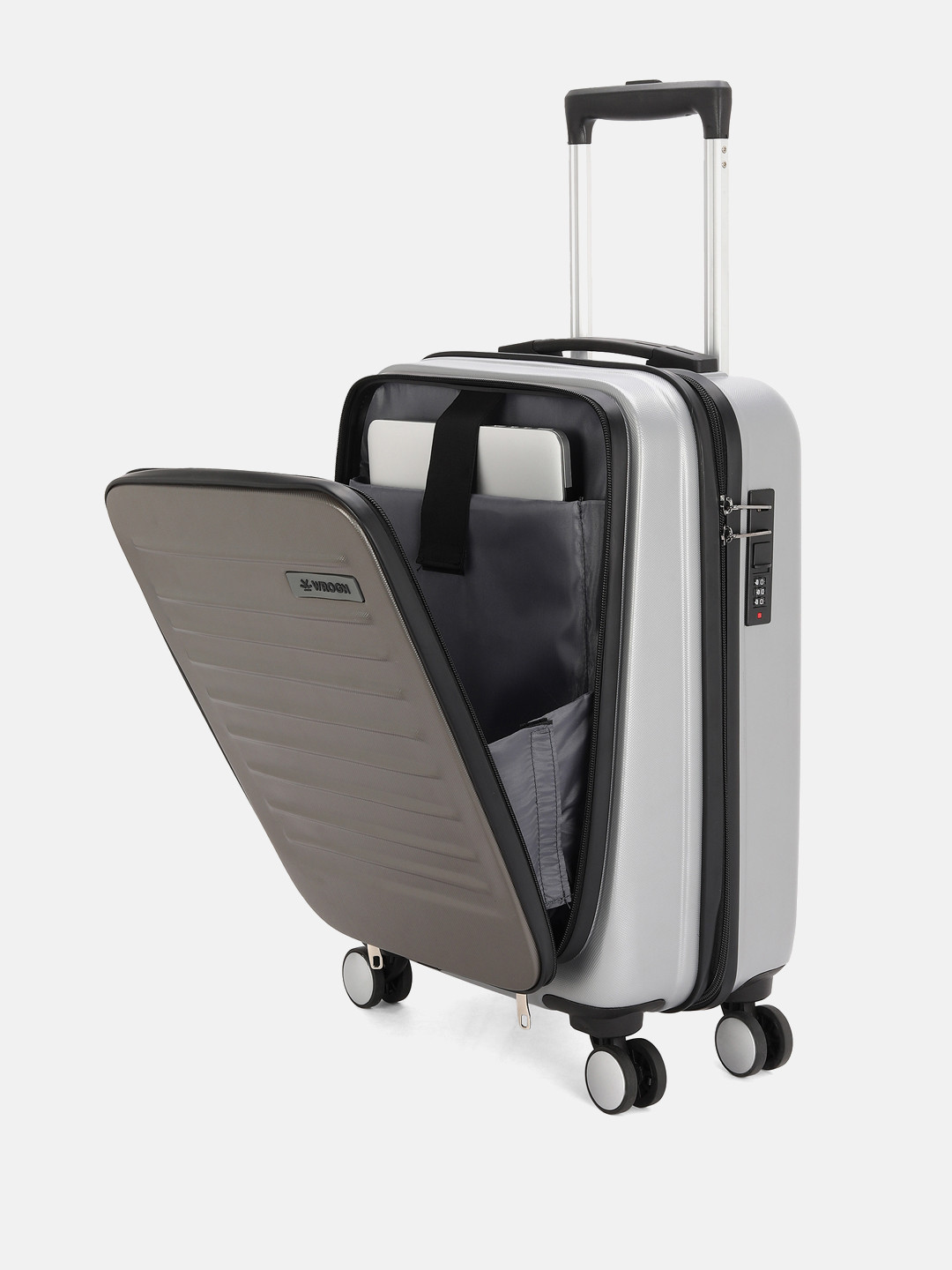 WROGN Unisex Kangaroo Hard Sided Cabin Trolley
