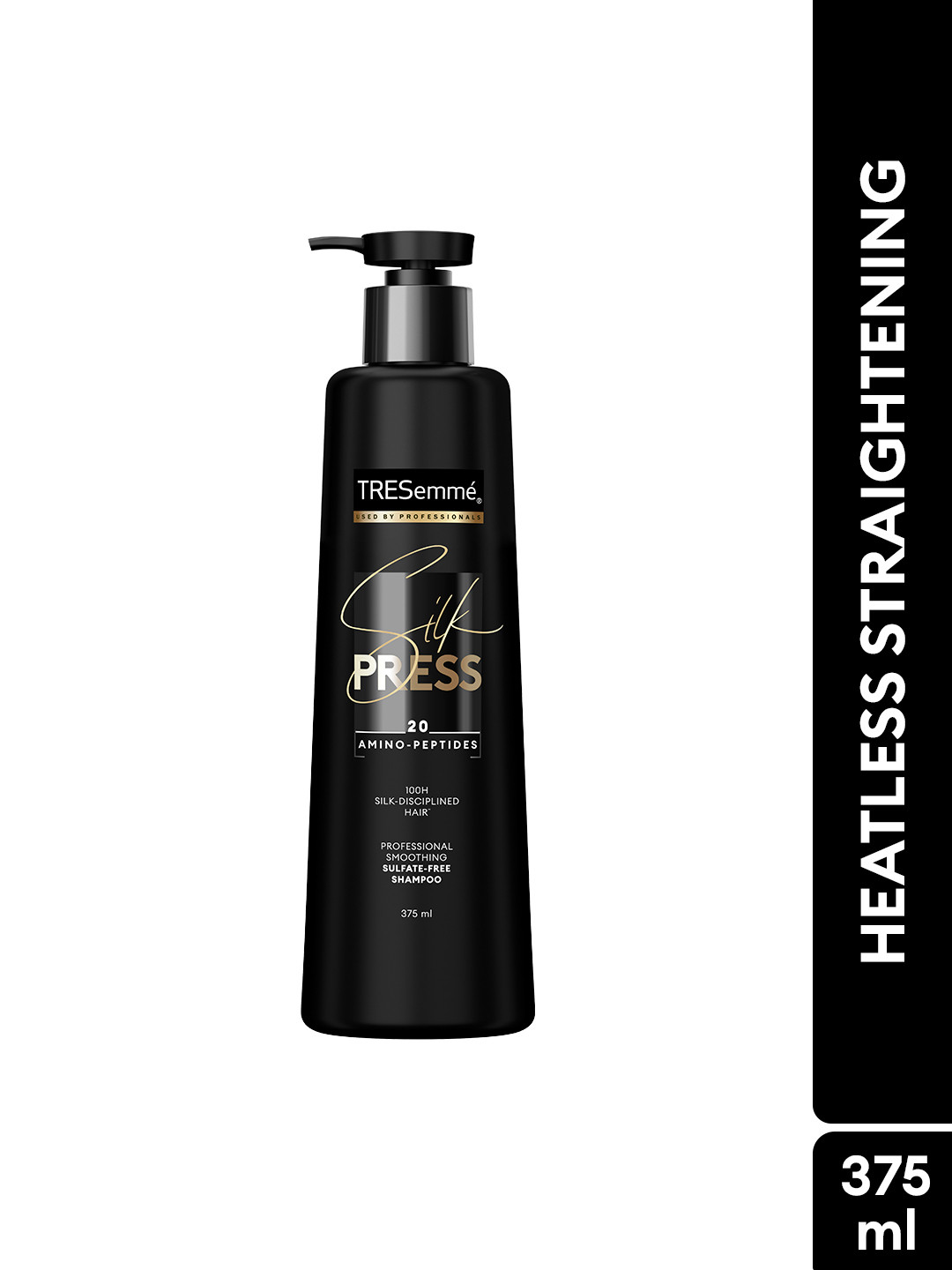 TRESemme Silk Press Smoothing Shampoo -20 Amino-Peptides for Silky Straight Hair - 375 ml