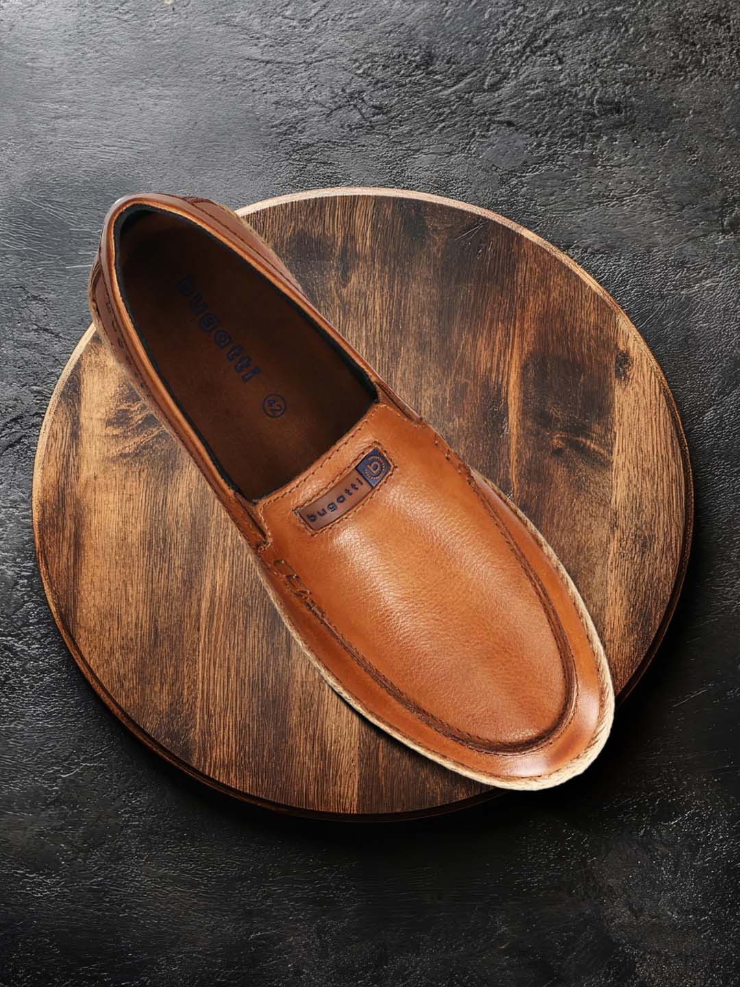 Bugatti Men Leather Slip-On Espadrilles
