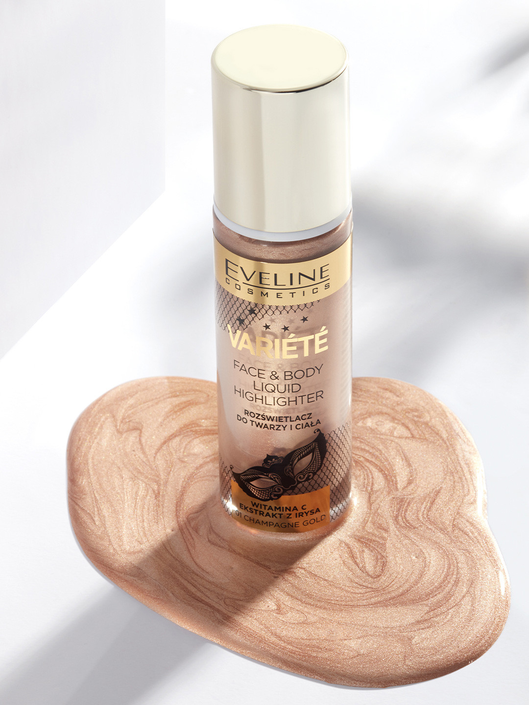 Eveline Cosmetics Variete Liquid Highlighter- 30 ml- Champagne Gold 01