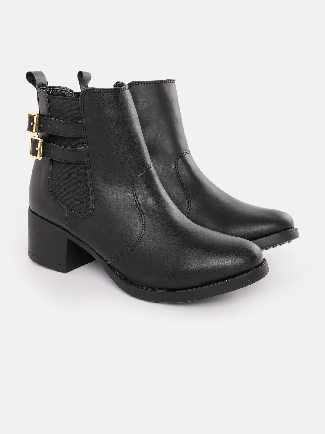 Van Heusen Women Mid-Top Chelsea Boots With Buckle Detail