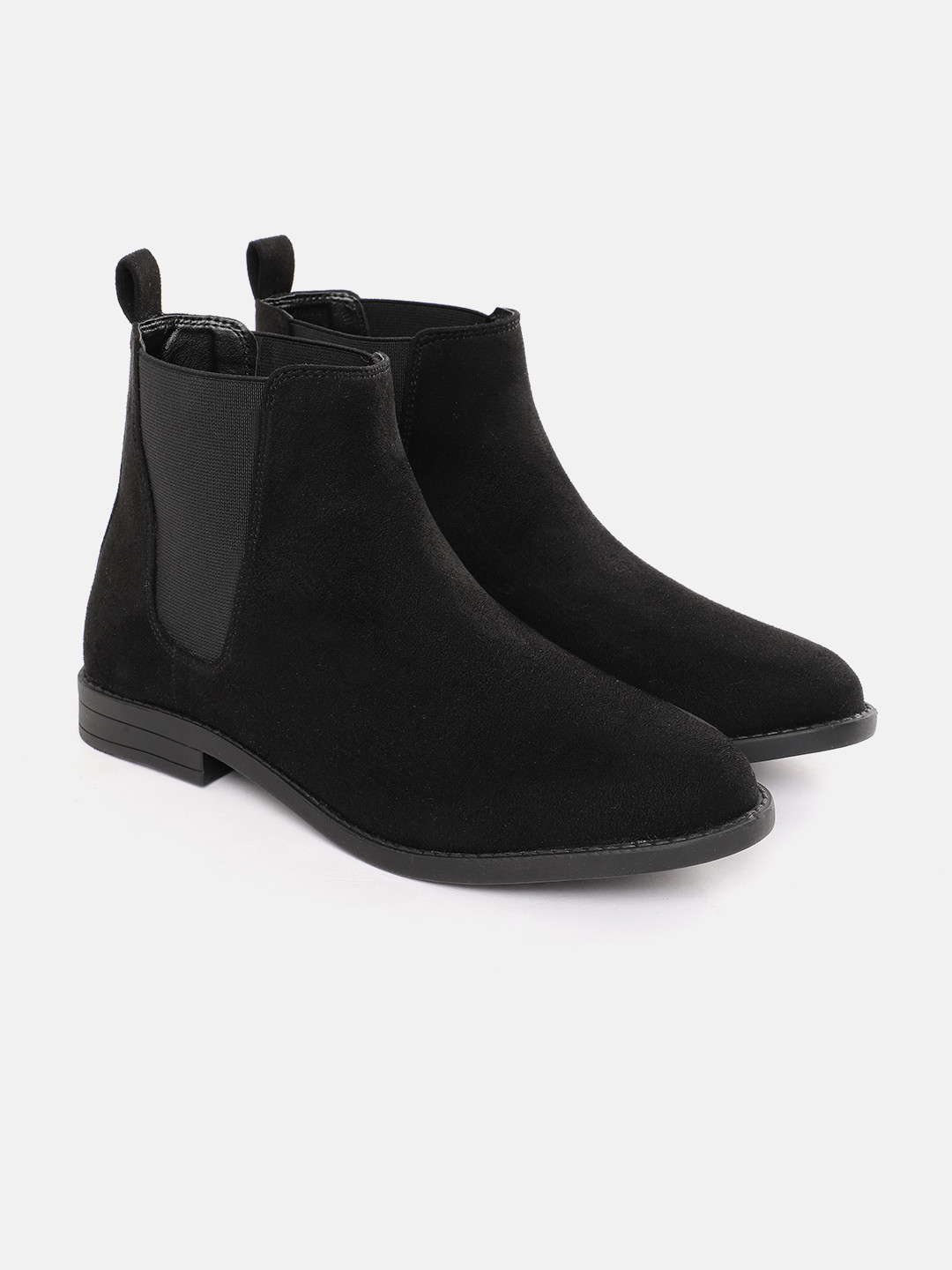 Van Heusen Women Mid-Top Velvet Finish Chelsea Boots
