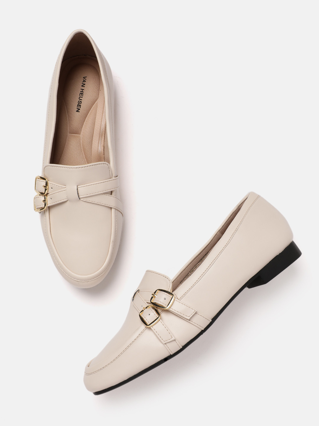 Van Heusen Women Everyday Loafers With Buckle Detail
