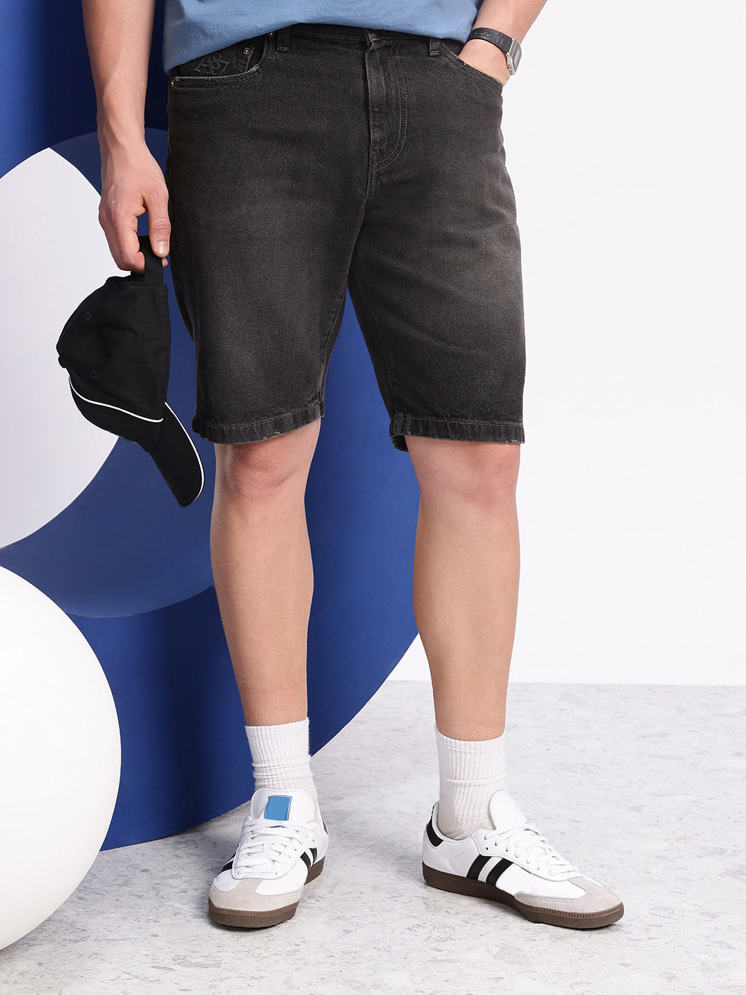 Aeropostale Men Pure Cotton Denim Shorts