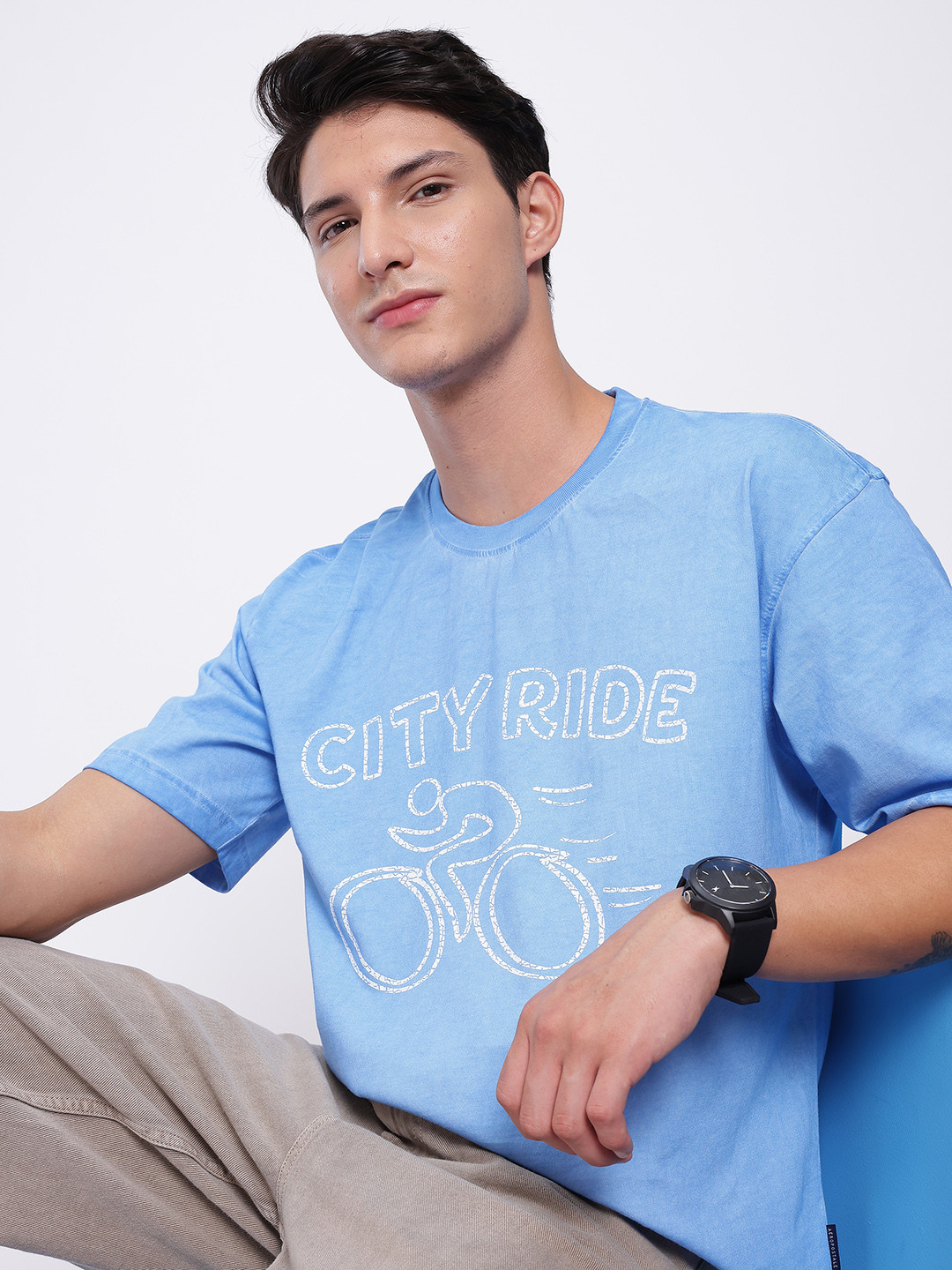 Aeropostale Typography Print Relaxed Washed Cotton T-shirt