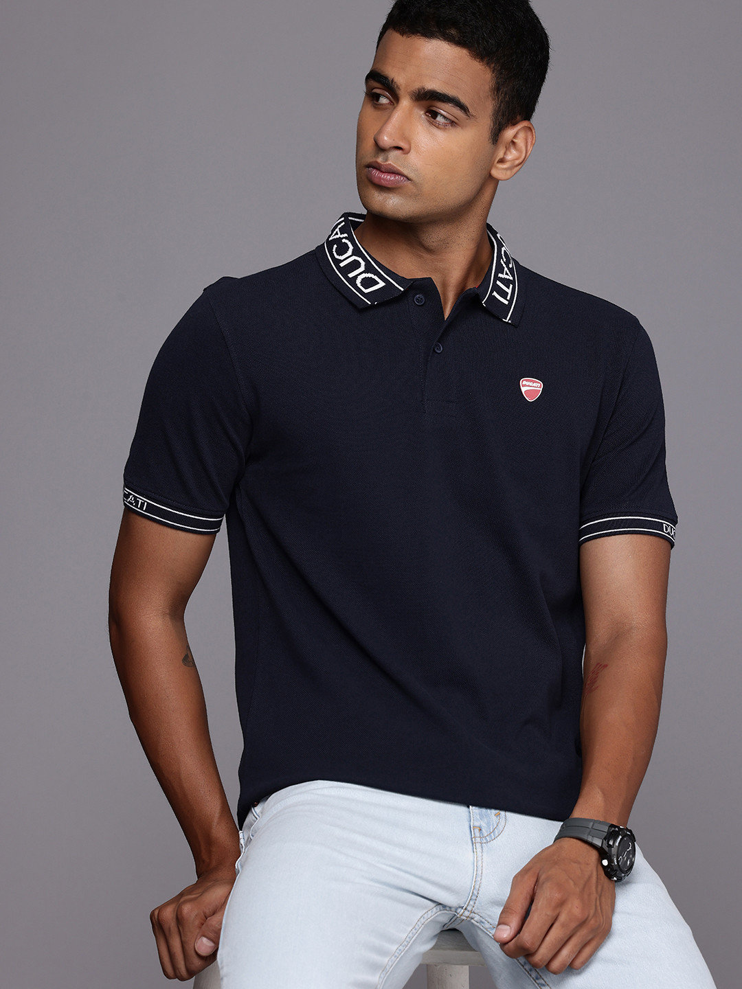 Ducati Polo Collar Pure Cotton T-shirt