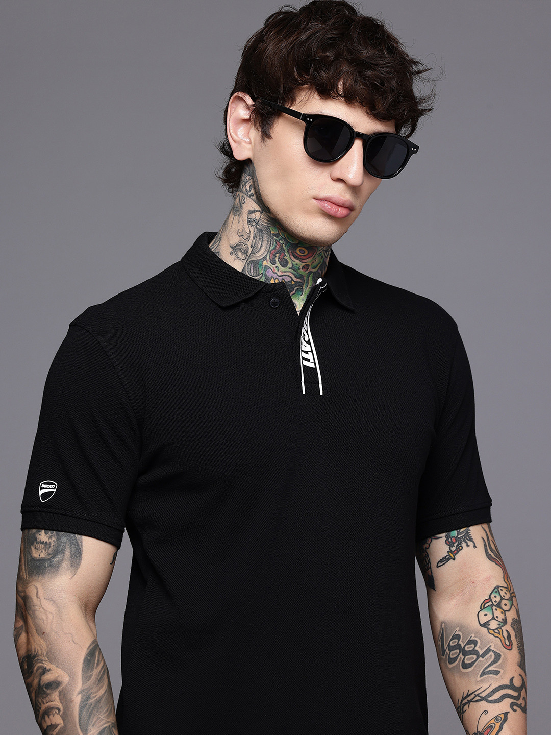 Ducati Polo Collar Pure Cotton T-shirt